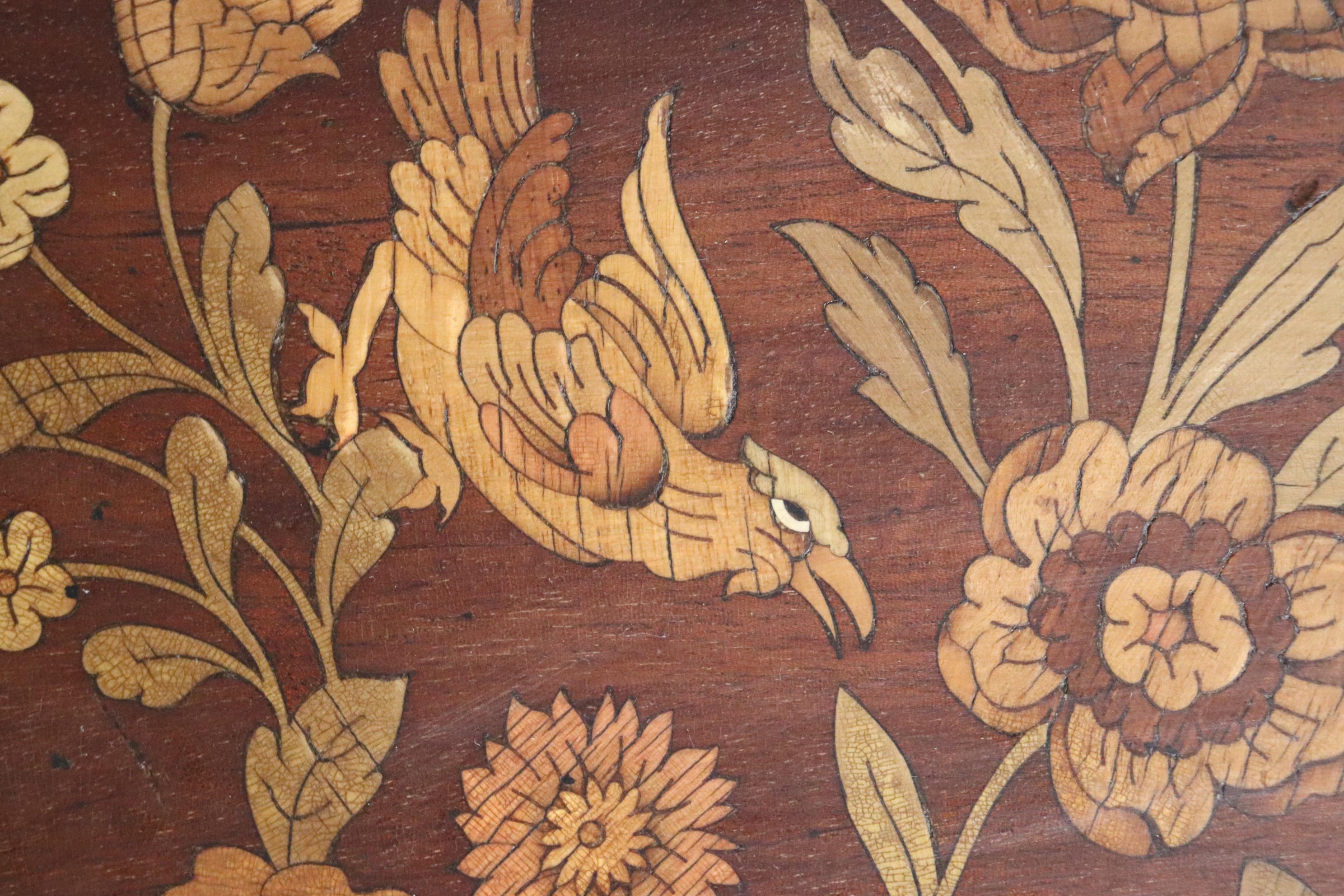 Late 19th Century Inlaid Dutch Marquetry Mahogany and Satinwood Center Table 8