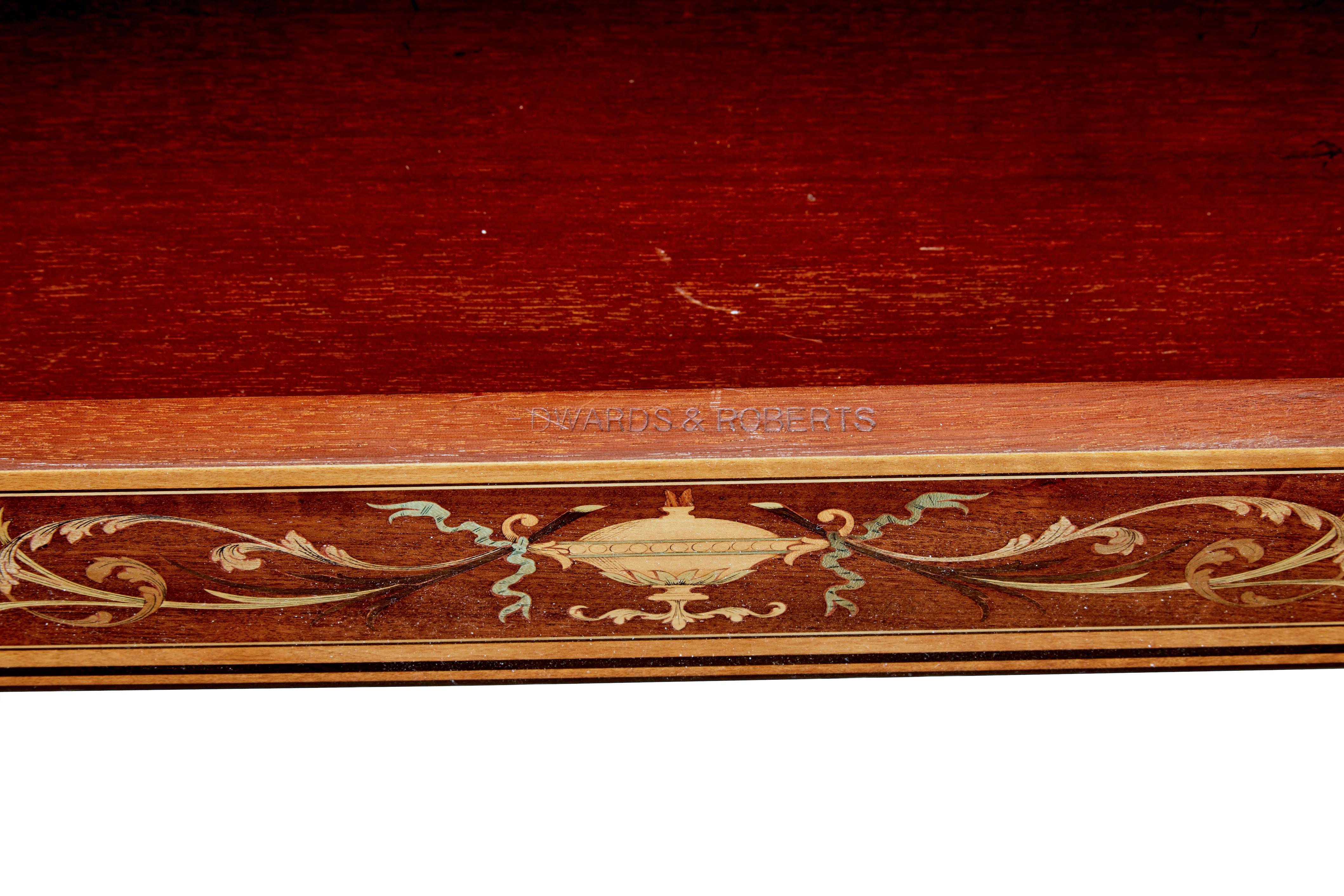 Late 19th Century Inlaid Mahogany Card Table by Edwards and Roberts In Good Condition In Debenham, Suffolk