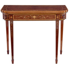 Late 19th Century Inlaid Mahogany Card Table by Edwards and Roberts