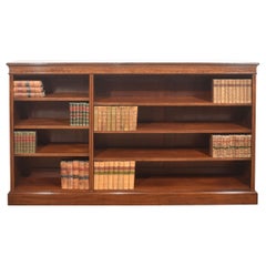 Late 19th Century Inlaid Mahogany Open Bookcase