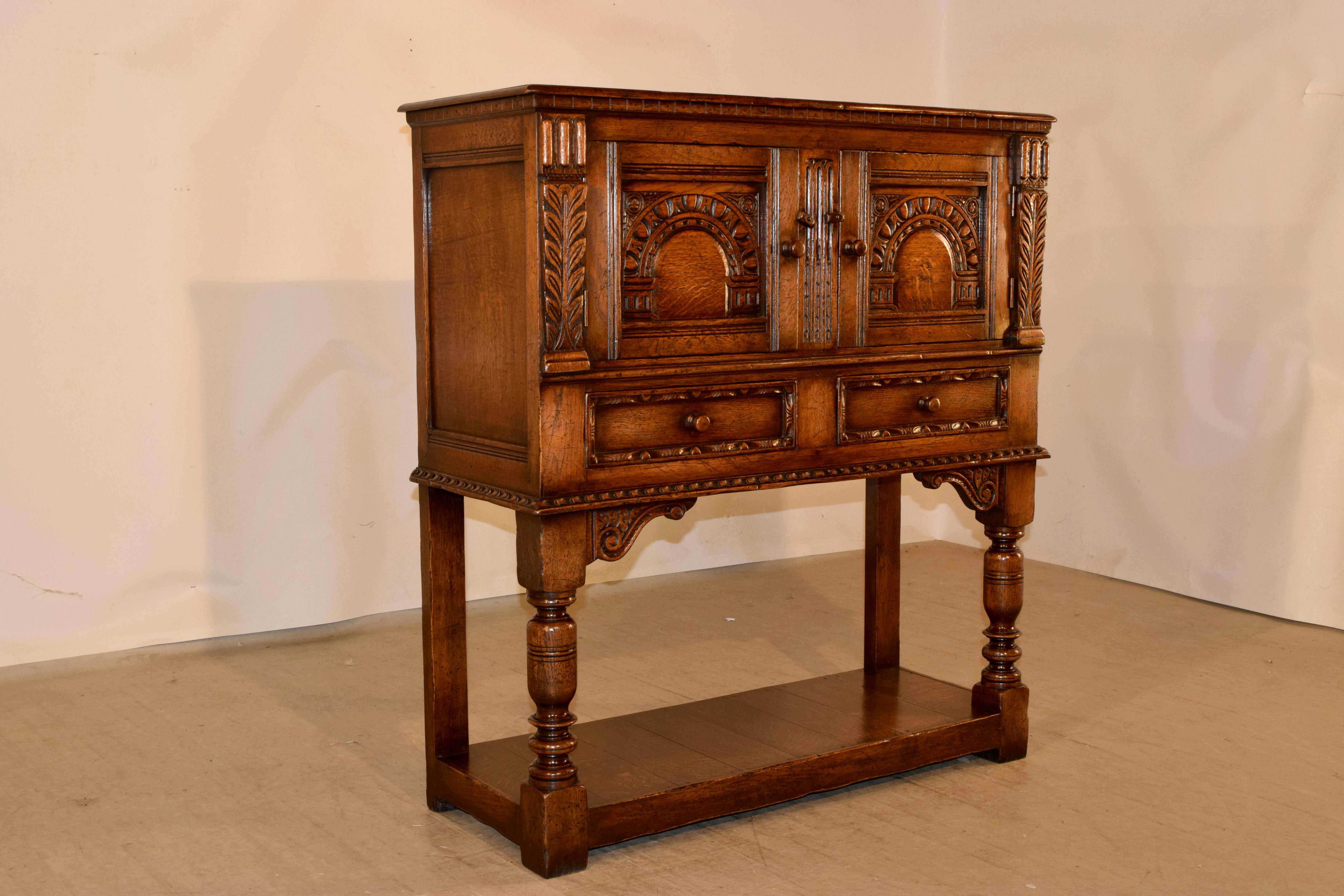 English Late 19th Century Ipswitch Oak Server For Sale