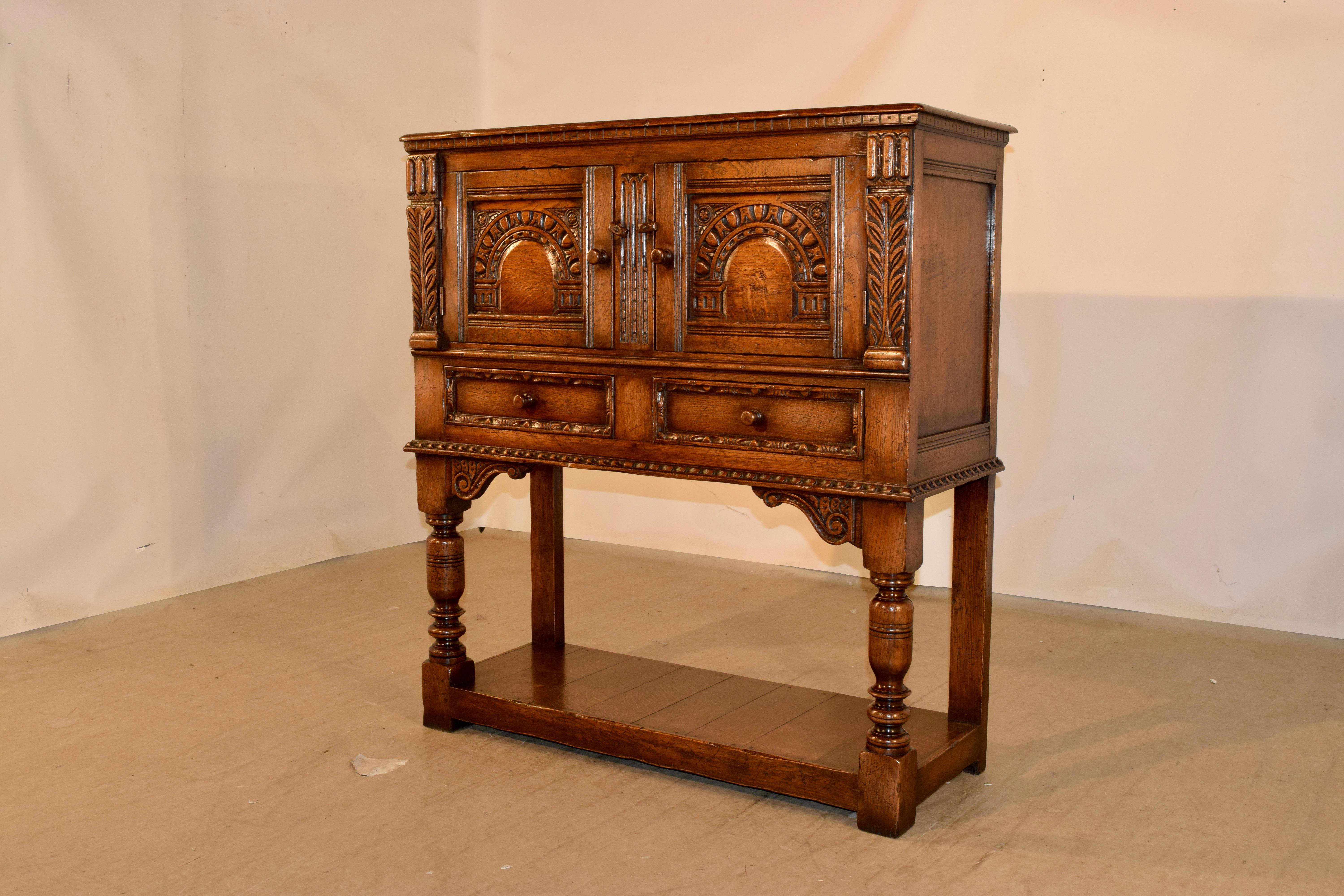 Late 19th Century Ipswitch Oak Server For Sale 1