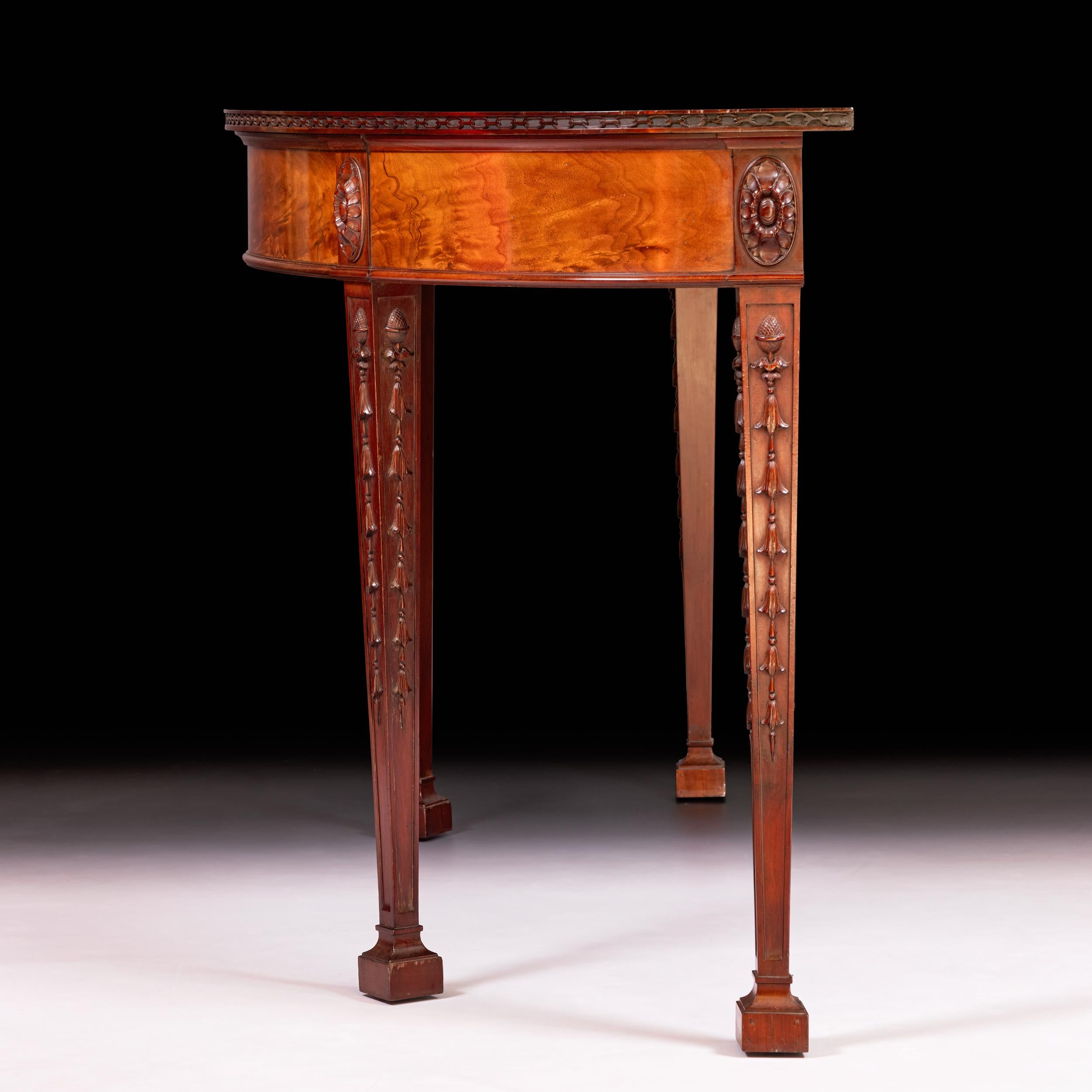 Late 19th Century Irish Console By James Hicks Dublin In The Hepplewhite Style For Sale 1