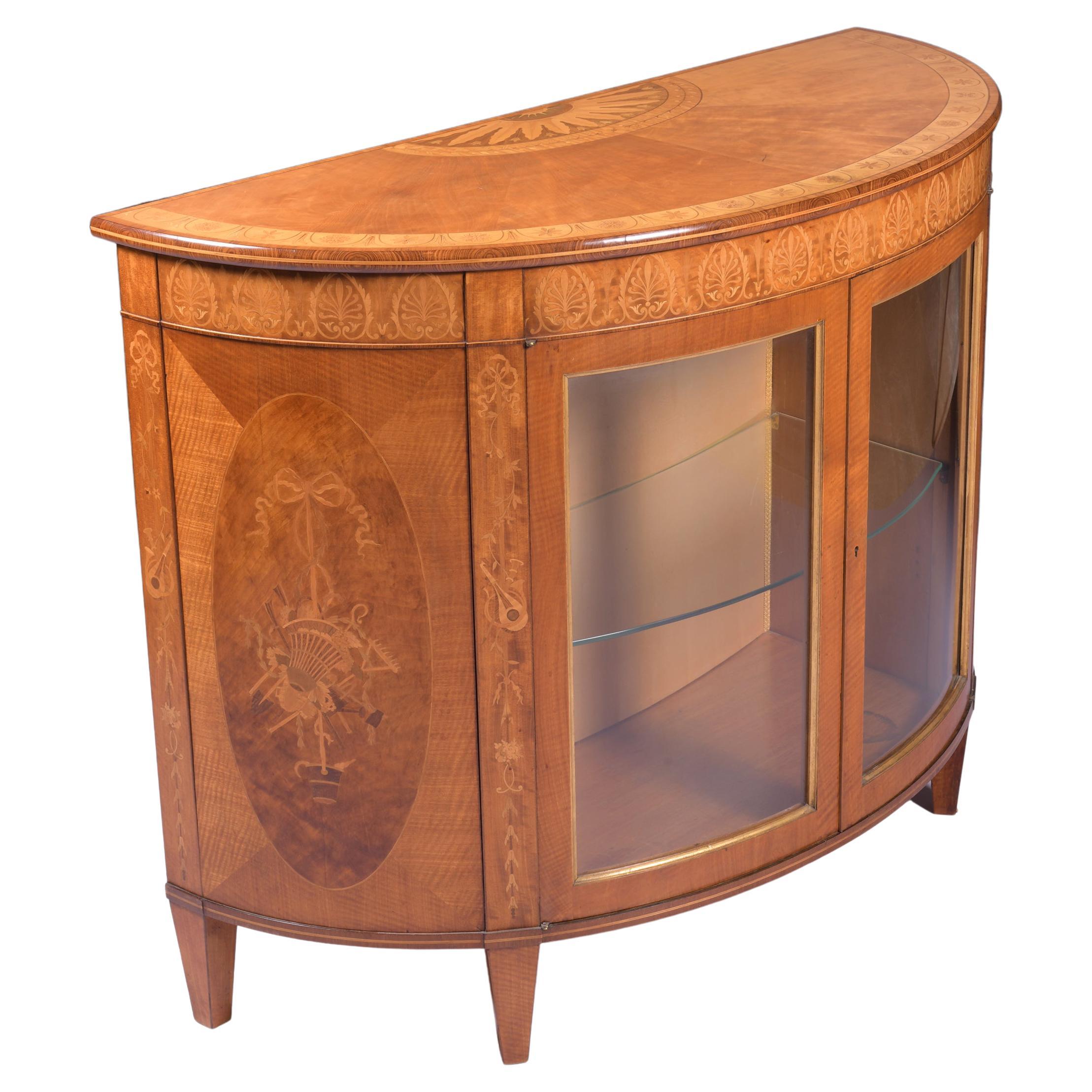 Late 19th Century Irish Satinwood Commode by James Hicks of Dublin For Sale