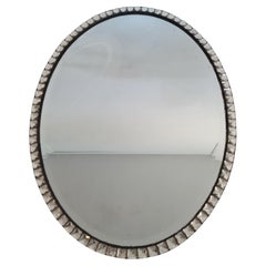 Miroir ovale irlandais Waterford de la fin du 19e siècle