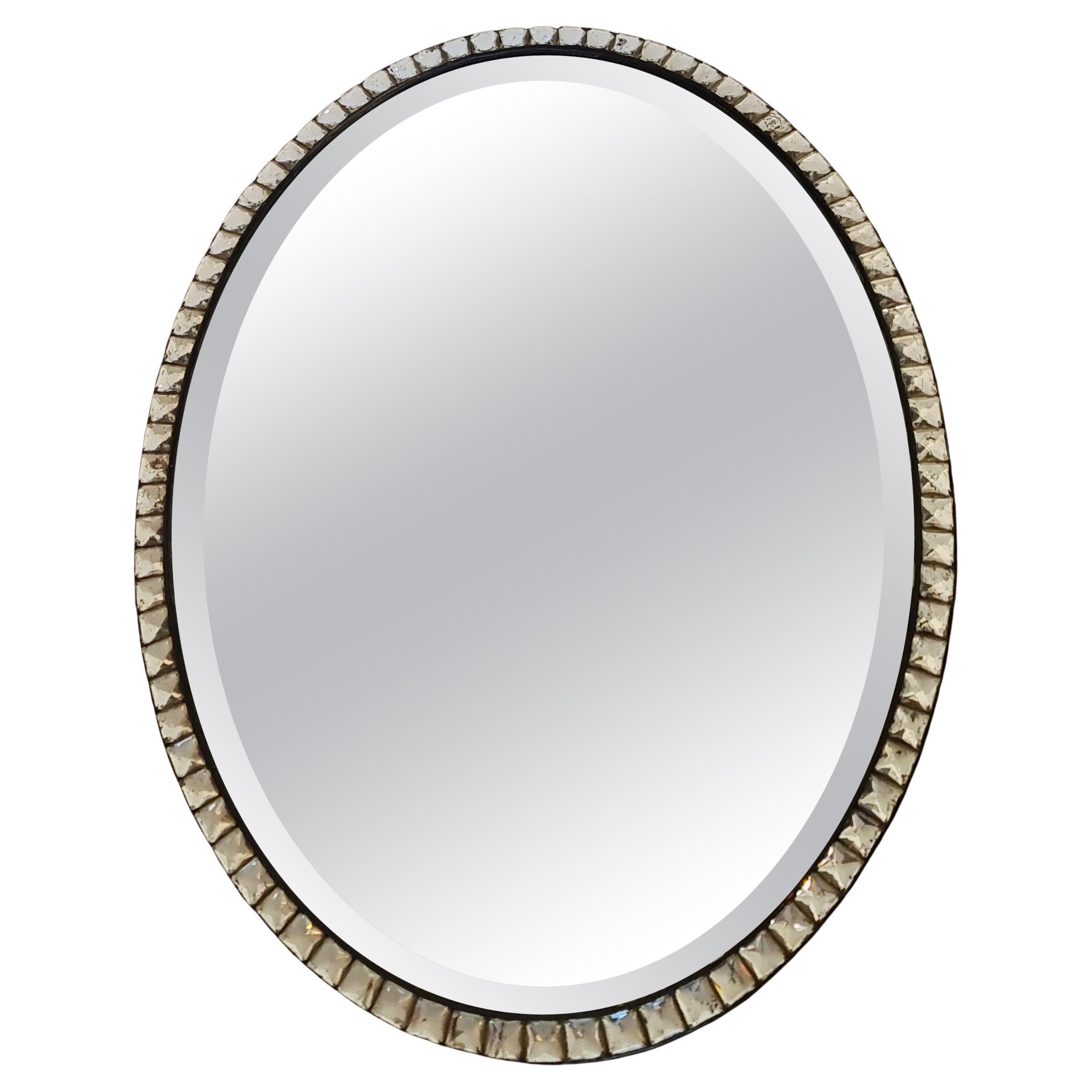 Late 19th Century Irish Waterford oval mirror