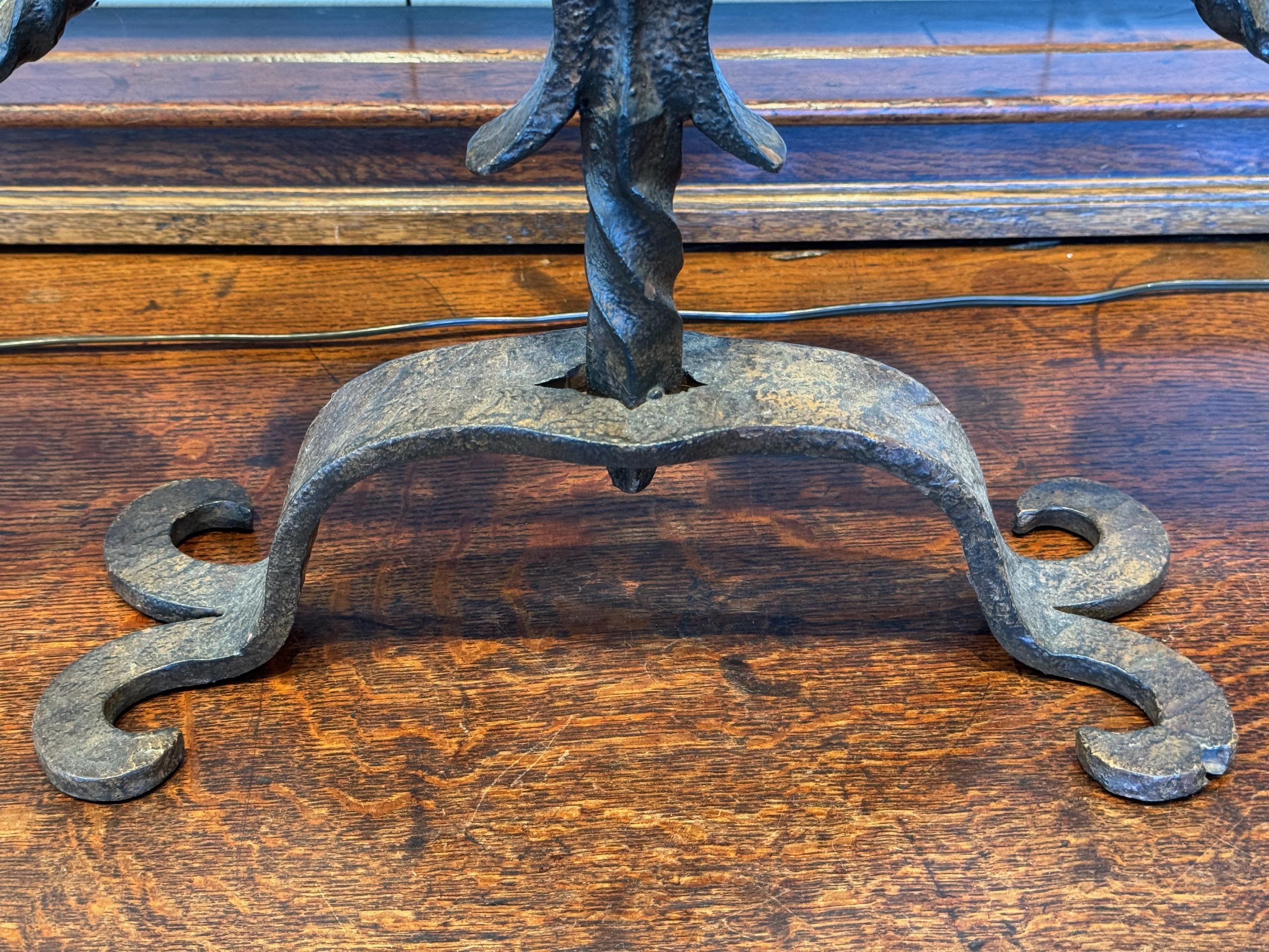 Late 19th Century Iron Candle Stand For Sale 7