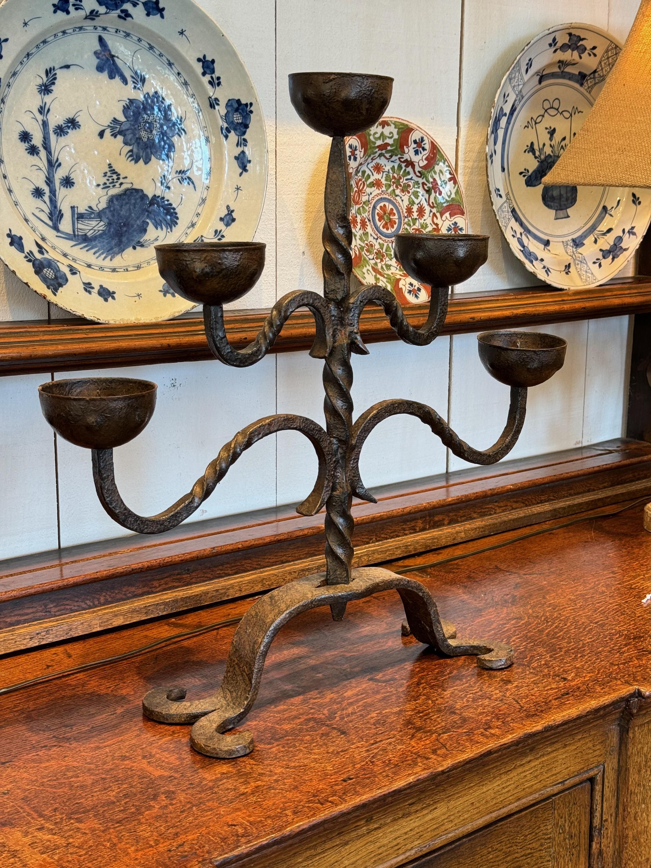 Late 19th Century Iron Candle Stand For Sale 1
