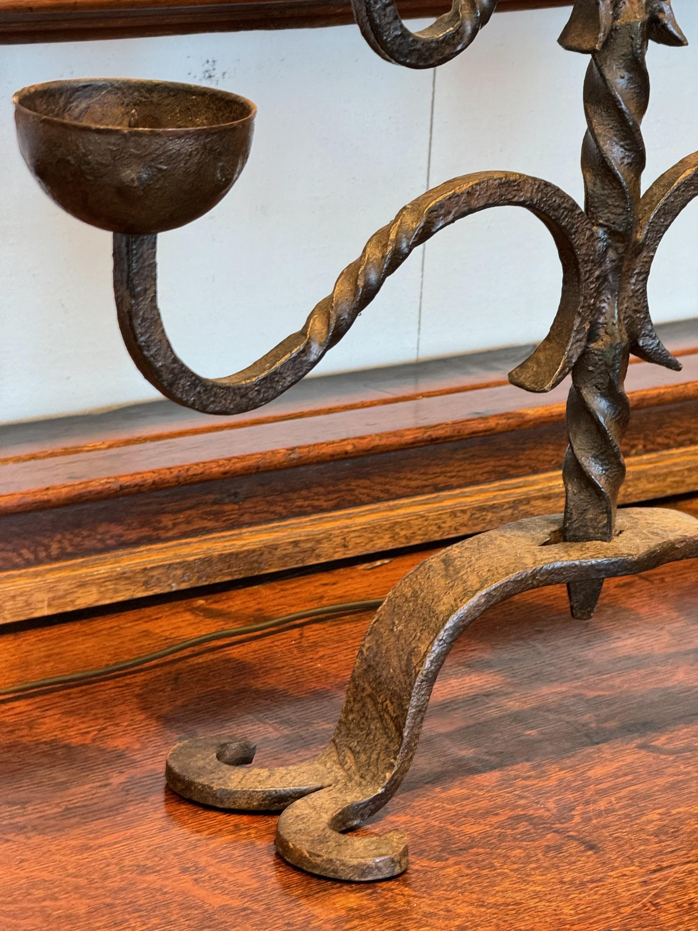 Late 19th Century Iron Candle Stand For Sale 2