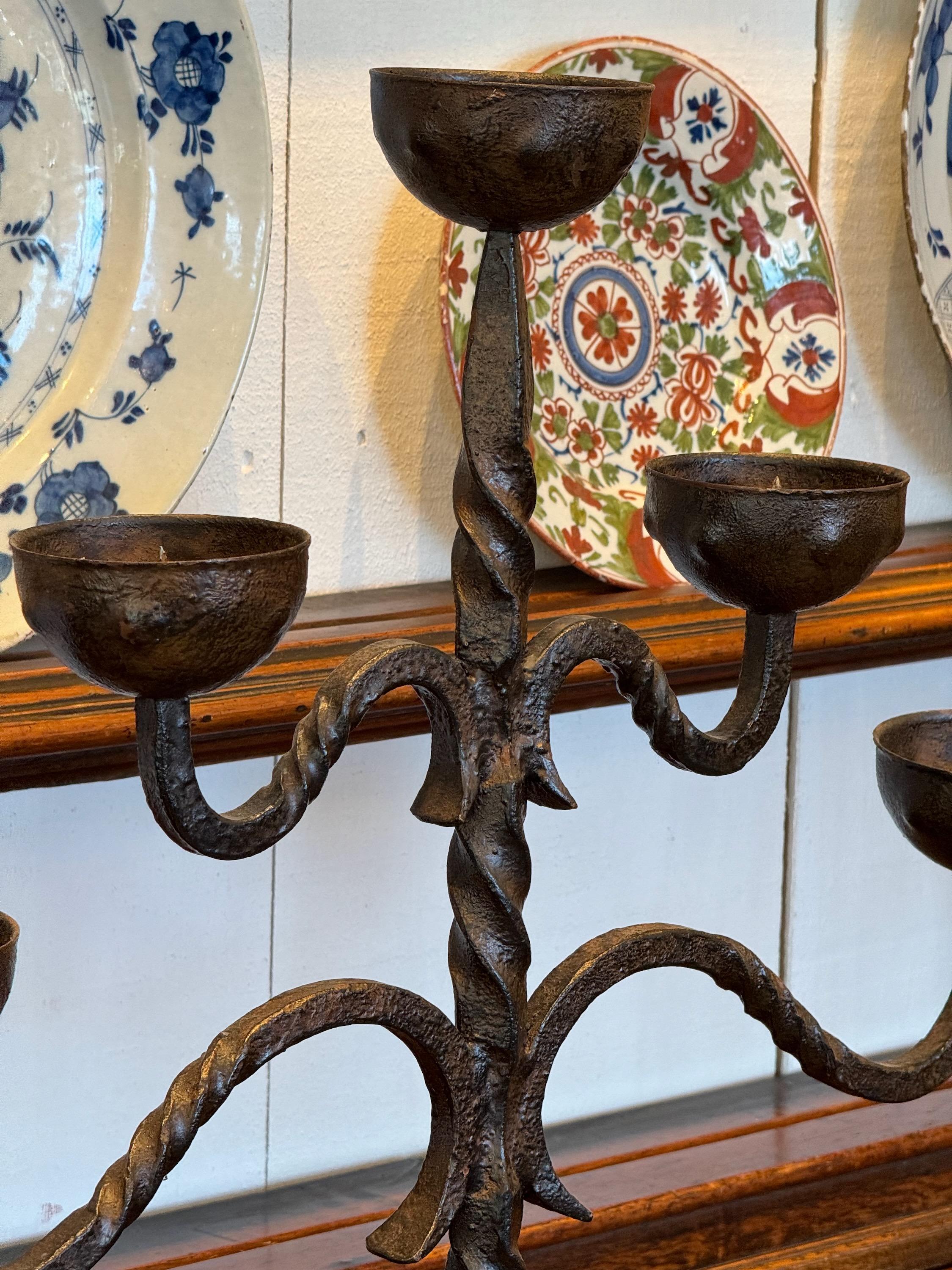 Late 19th Century Iron Candle Stand For Sale 4