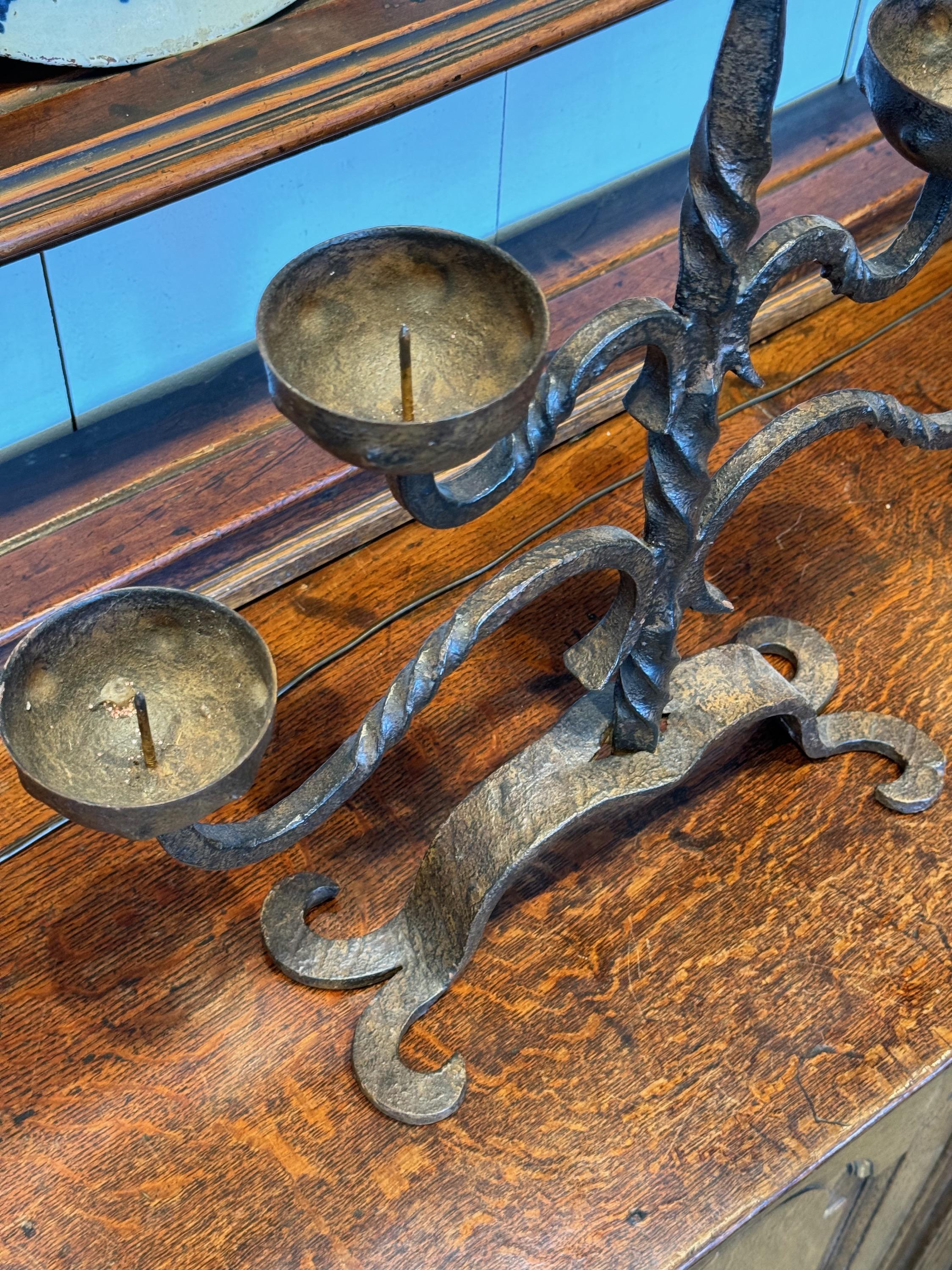 Late 19th Century Iron Candle Stand For Sale 5