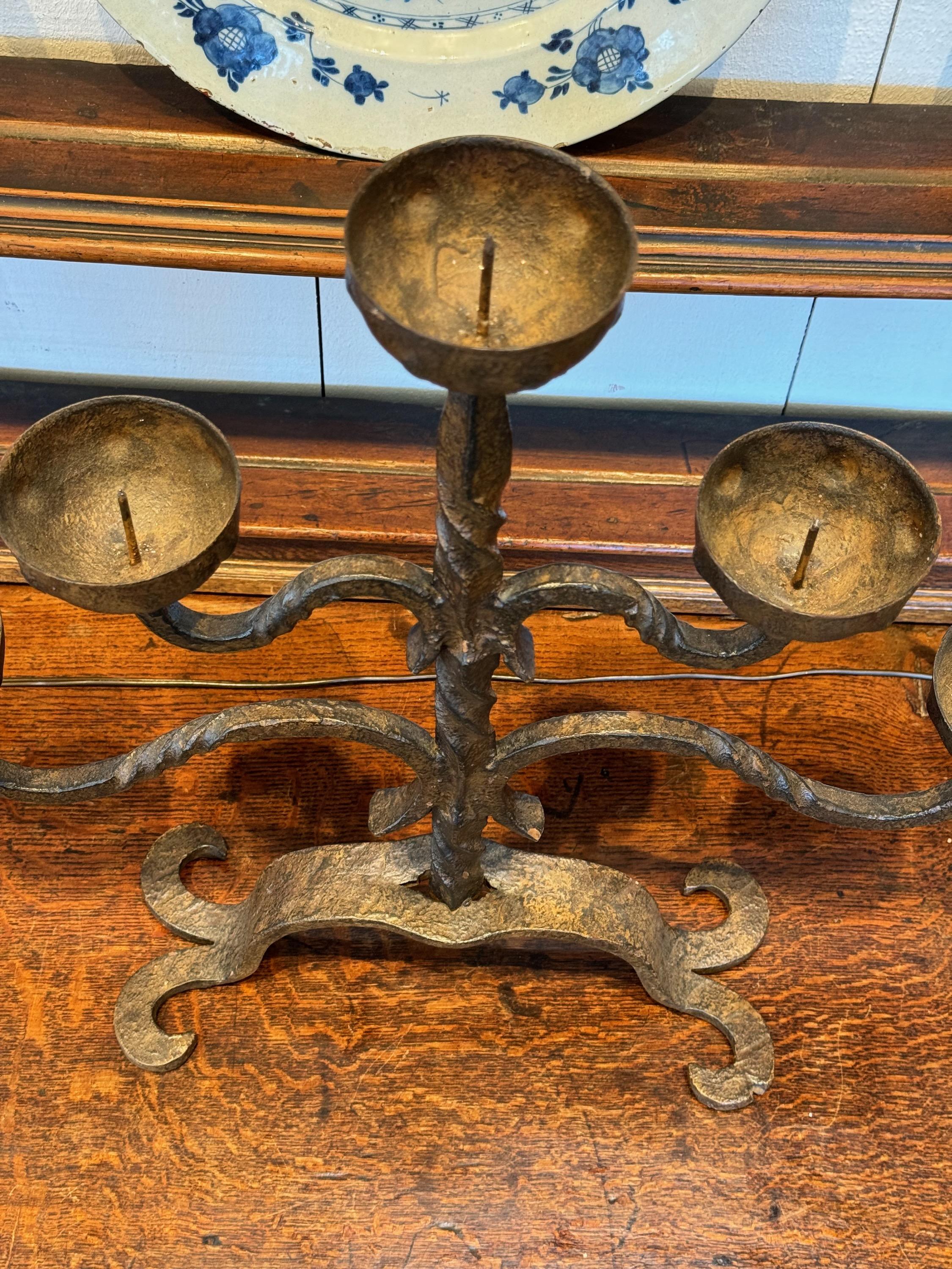 Late 19th Century Iron Candle Stand For Sale 6