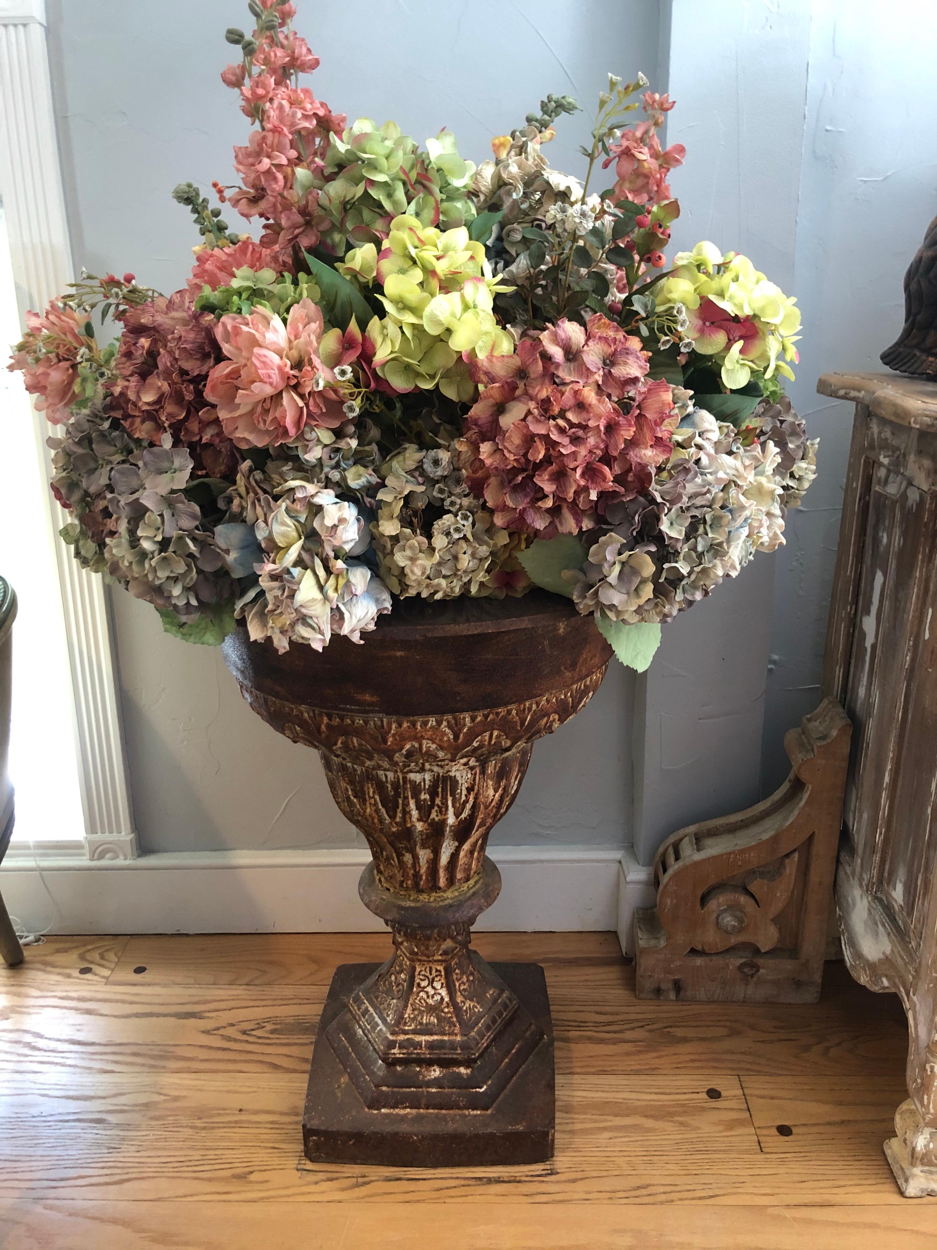 Late 19th Century Iron Garden Urn Attributed to J. W. Fiske For Sale 14