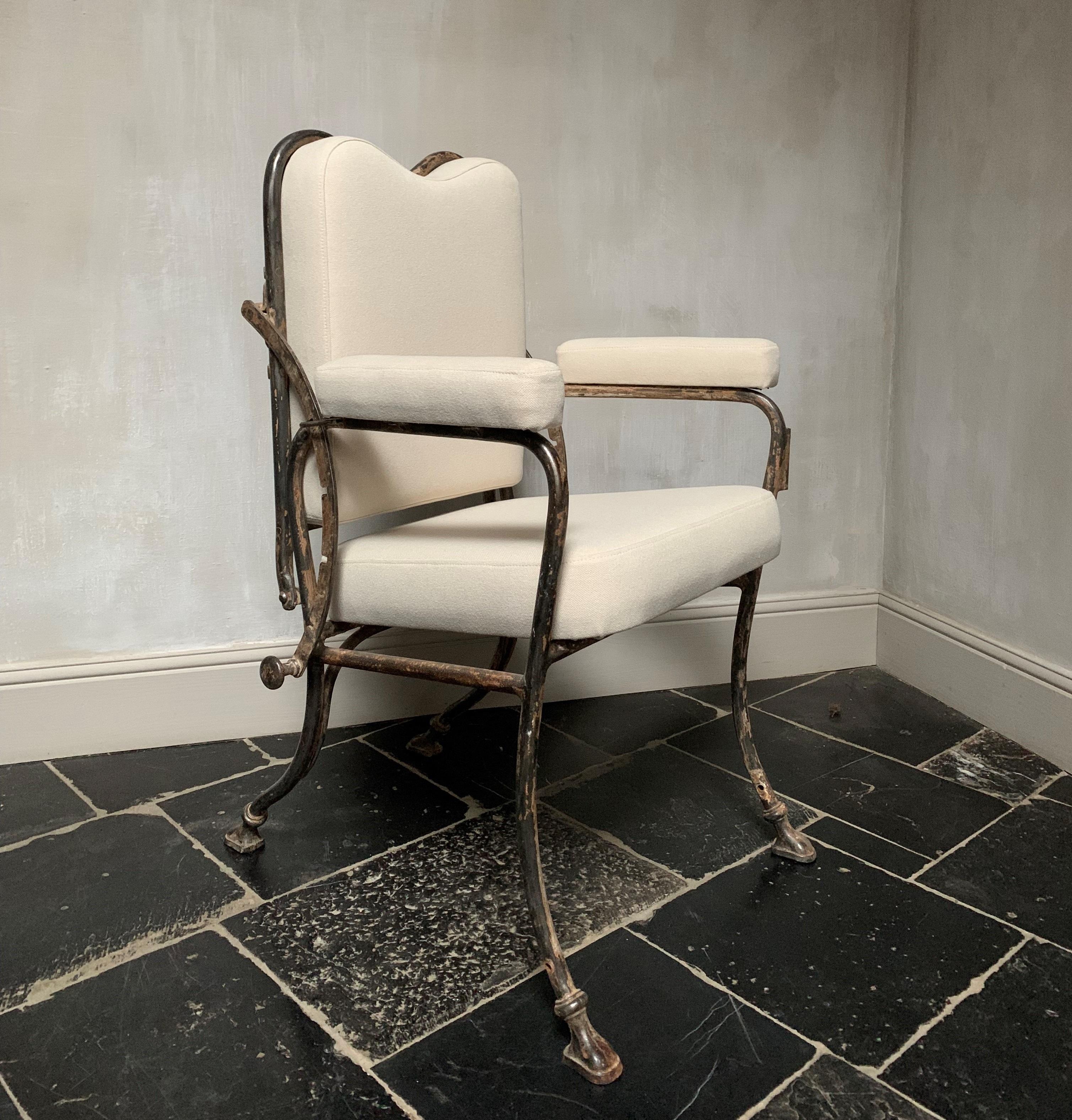 Italian Late 19th Century Iron Reclining Armchair For Sale