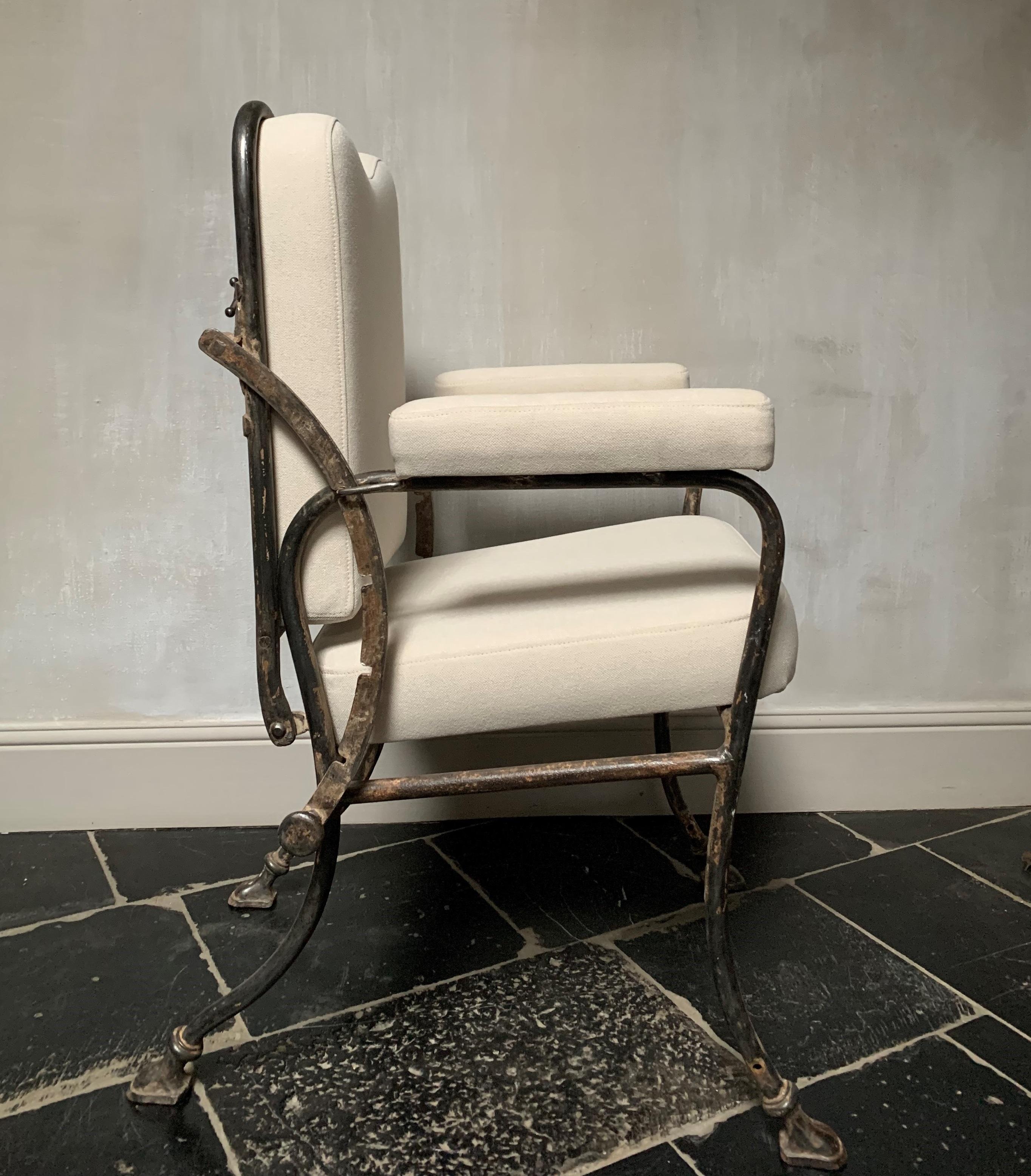 Late 19th Century Iron Reclining Armchair For Sale 1