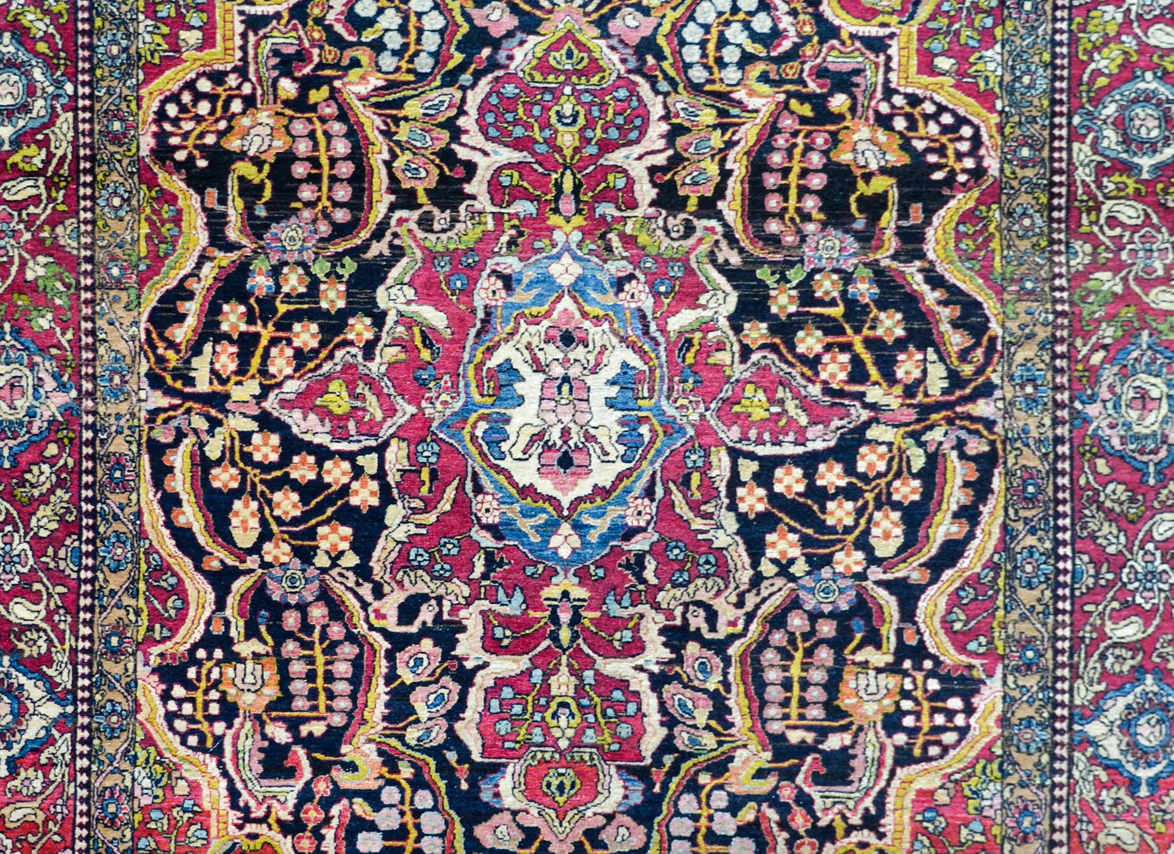 Persian Late 19th Century Isfahan Rug For Sale