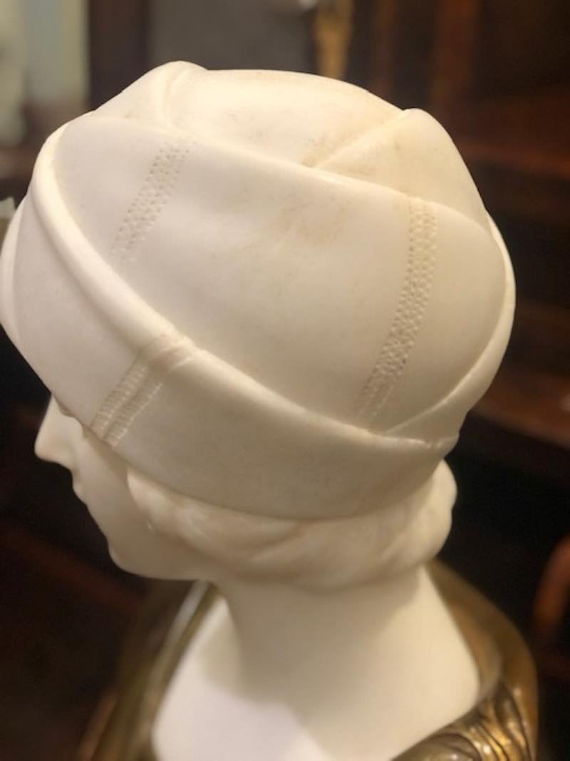 Late 19th Century Italian Alabaster Bust of a Woman, Attributed to Pugi, 1880 8