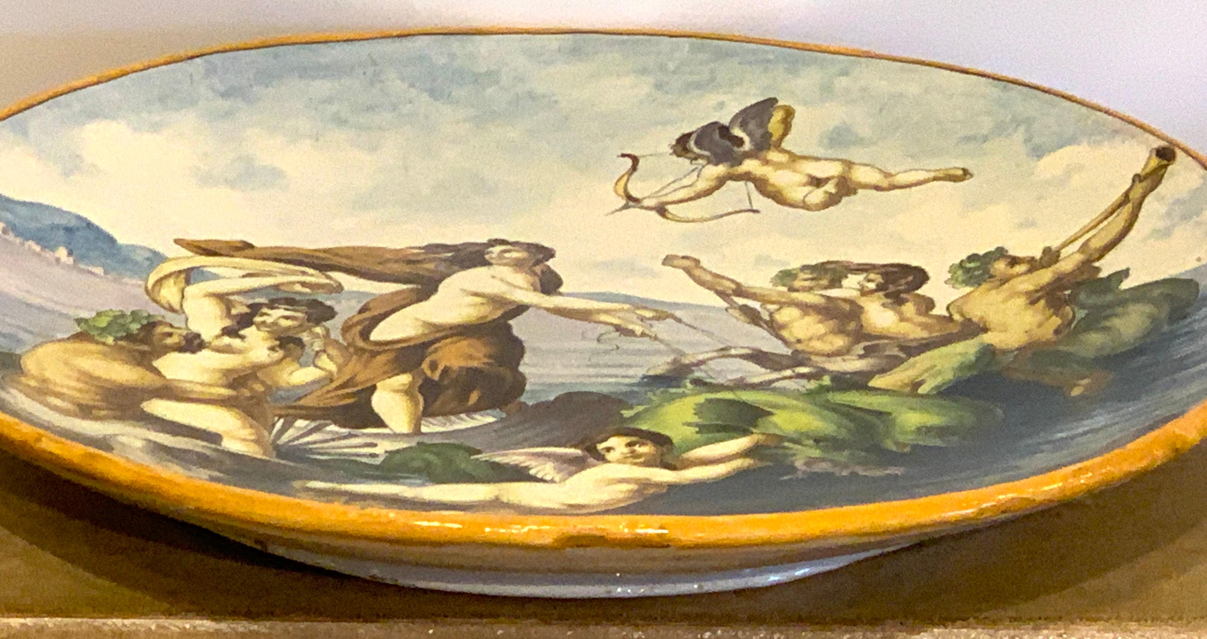 Late 19th Century Italian Allegorical Majolica Charger 6