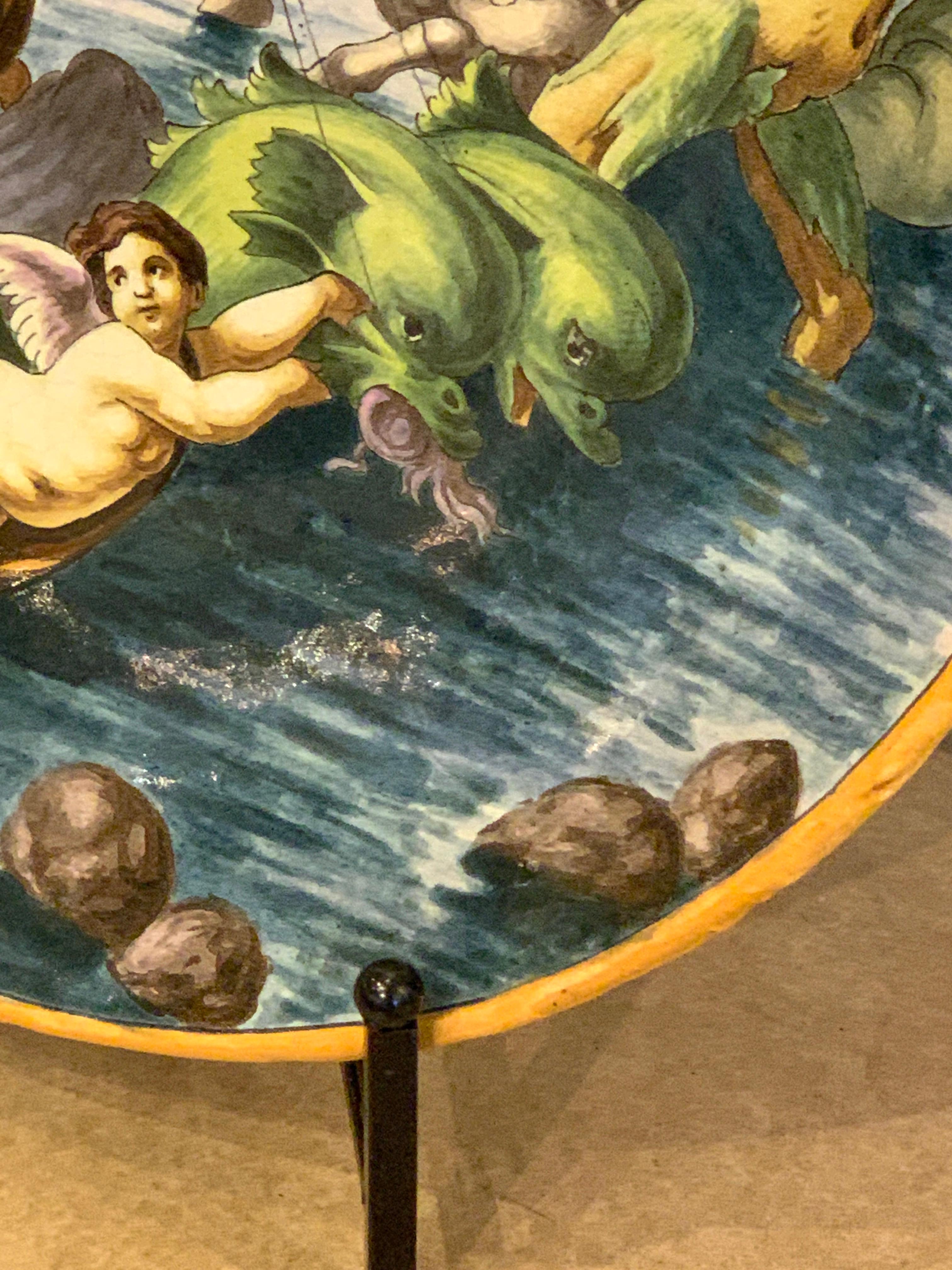 Late 19th Century Italian Allegorical Majolica Charger 1