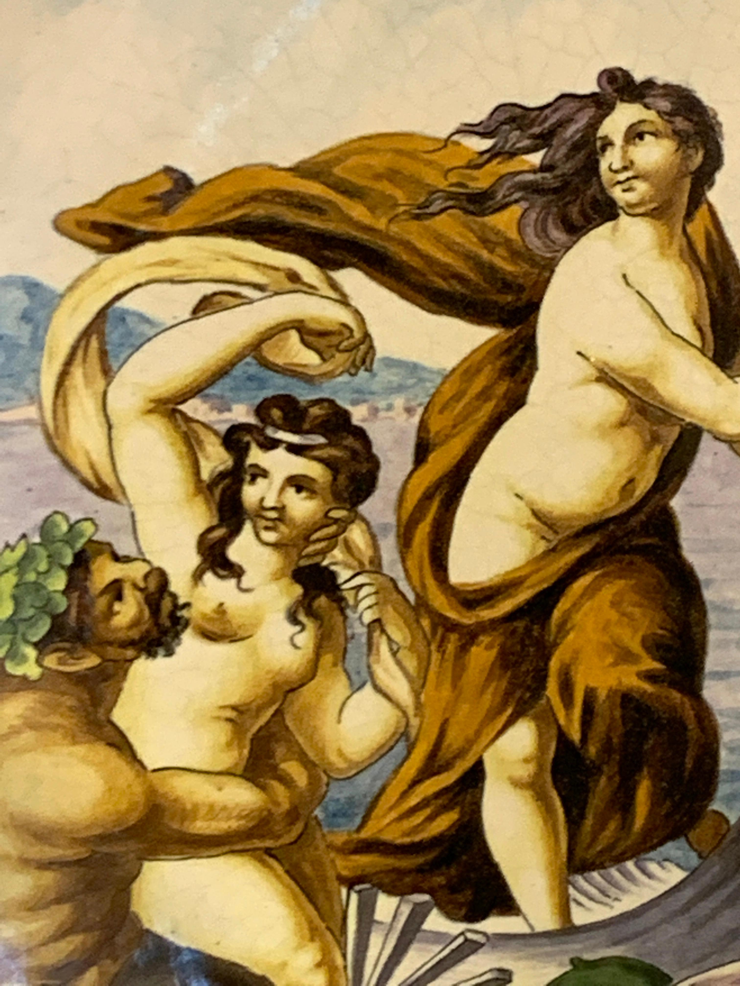 Late 19th Century Italian Allegorical Majolica Charger 2
