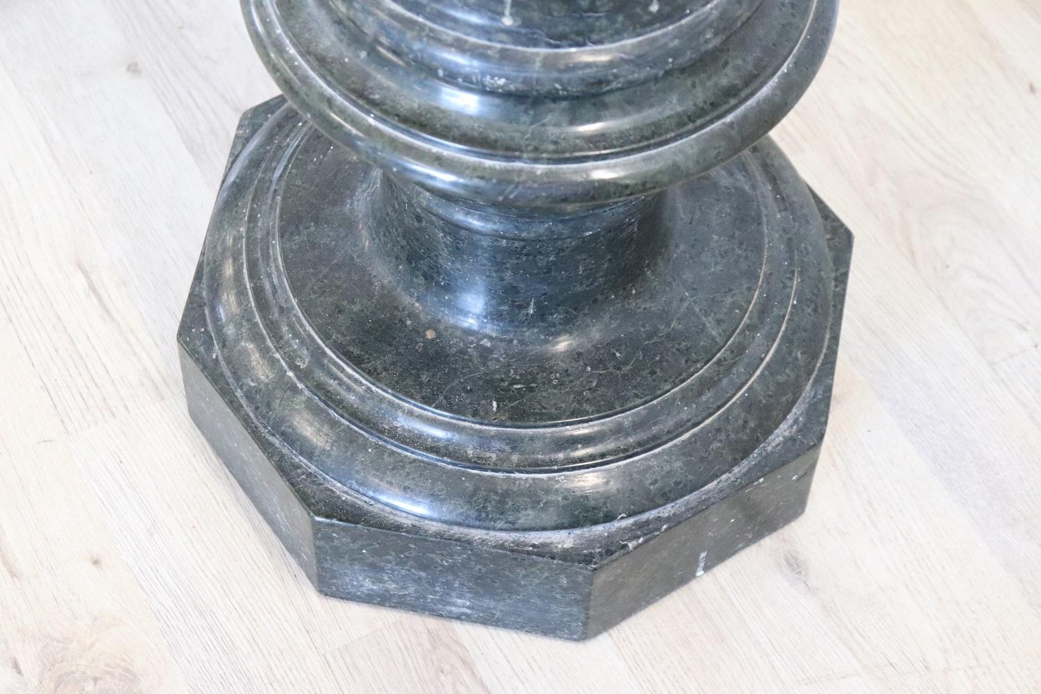 Late 19th Century Italian Antique Column in Black Marble  For Sale 4