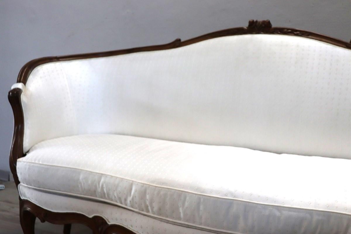 Sillón italiano antiguo de nogal de finales del siglo XIX en venta 6