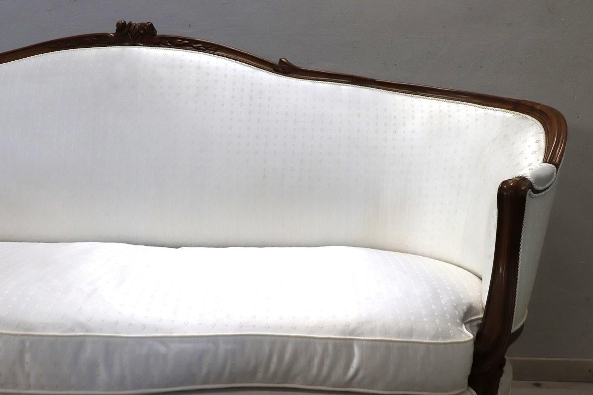 Sillón italiano antiguo de nogal de finales del siglo XIX en venta 7