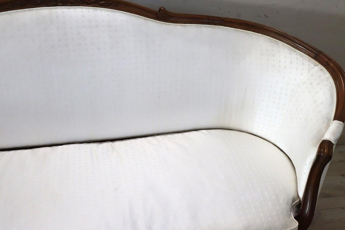 Sillón italiano antiguo de nogal de finales del siglo XIX en venta 1