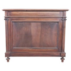 Late 19th Century Italian Antique Storage Buffet in Walnut, Firewood Holder