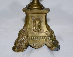 Italian Brass Altar Oil Burner, 19th Century