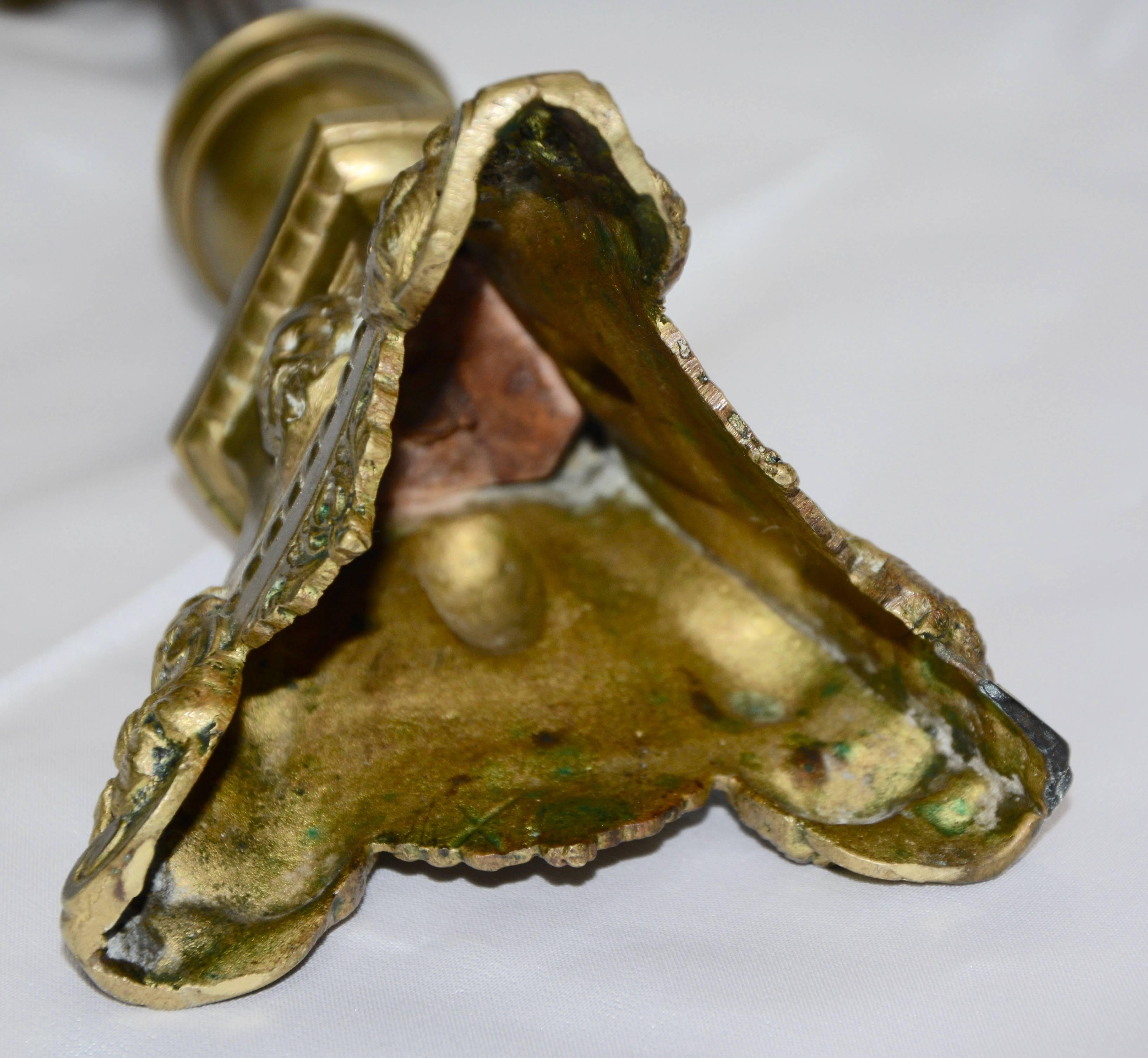 Italian Brass Altar Oil Burner, 19th Century For Sale 1
