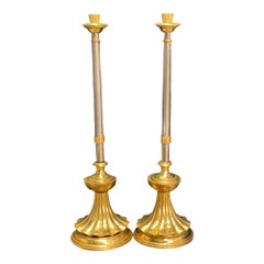 Late 19th Century Italian Candlestick Table Lamps