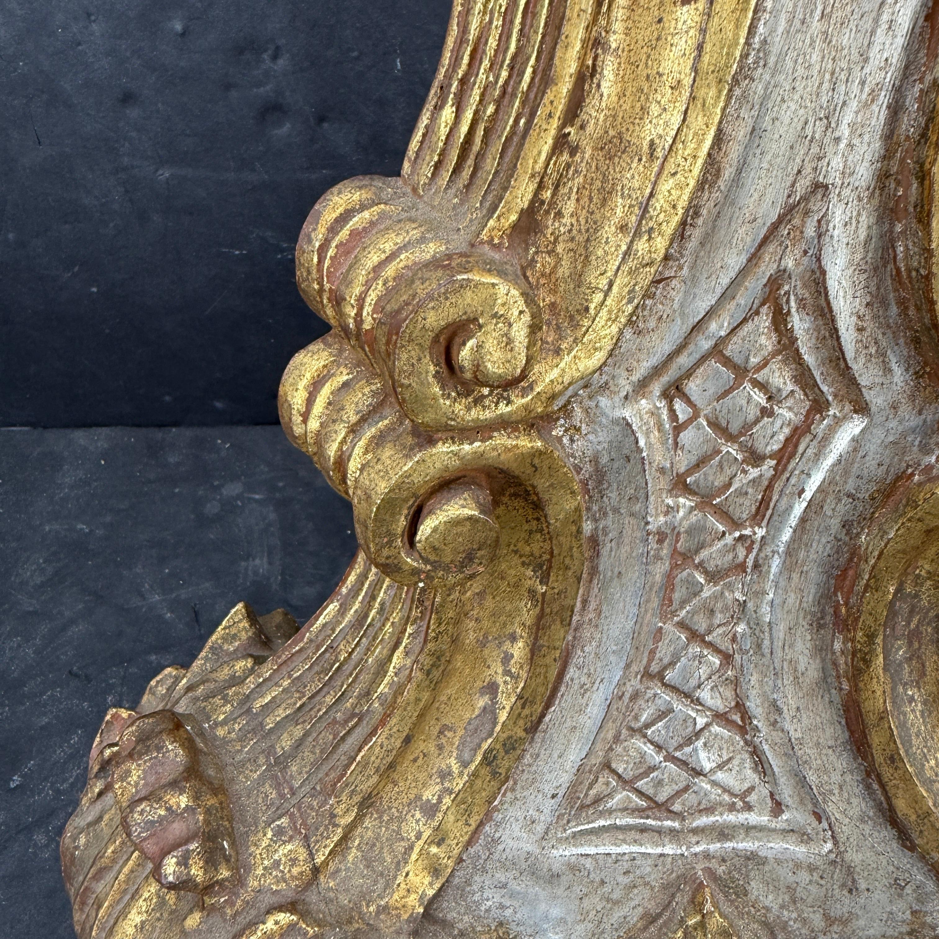 Late 19th-Century Italian Gilt Fragment Architectural Sculpture For Sale 6
