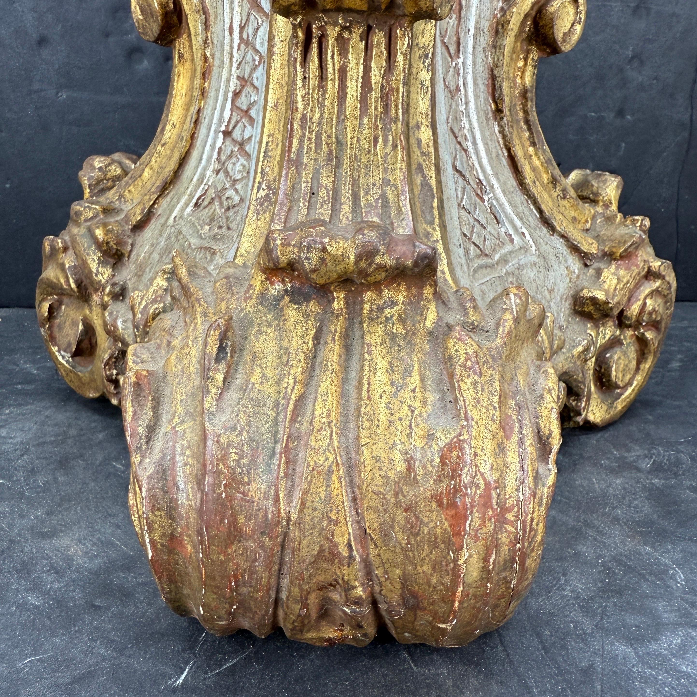 Late 19th-Century Italian Gilt Fragment Architectural Sculpture For Sale 7