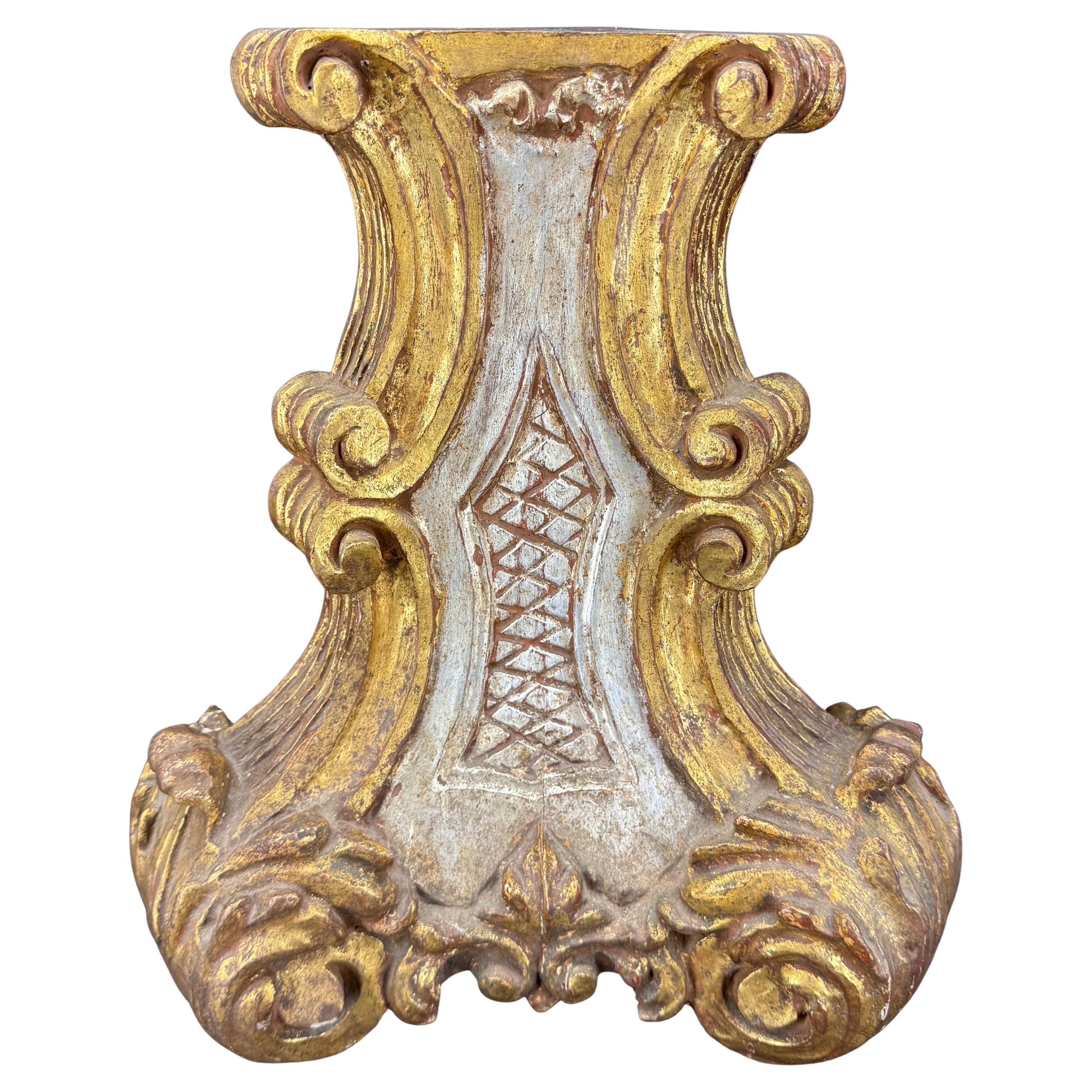 Late 19th-Century Italian Gilt Fragment Architectural Sculpture For Sale