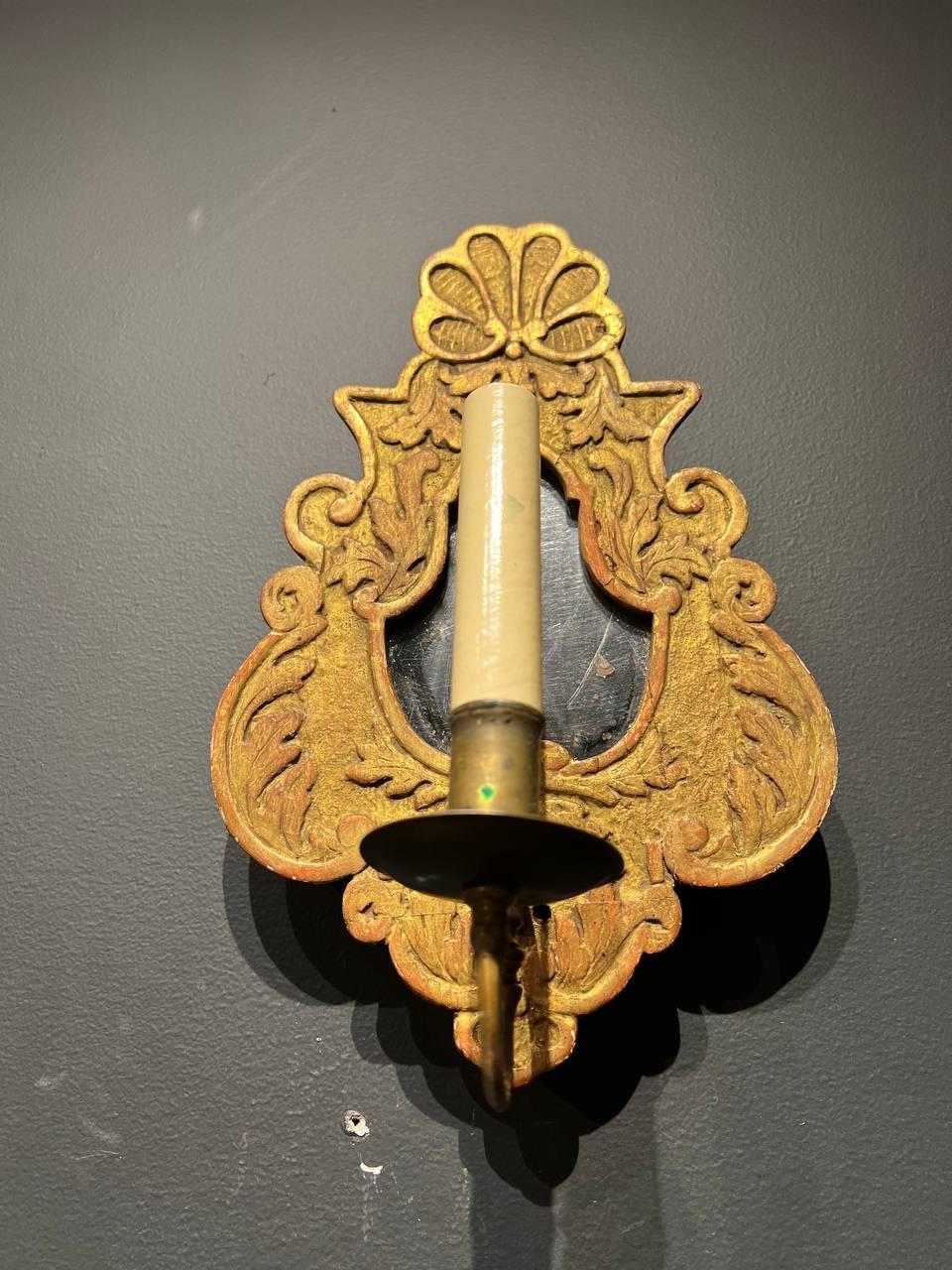 Other Late 19th Century Italian Gilt Wood Sconces For Sale
