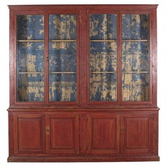 Late 19th Century Italian Glazed Bookcase