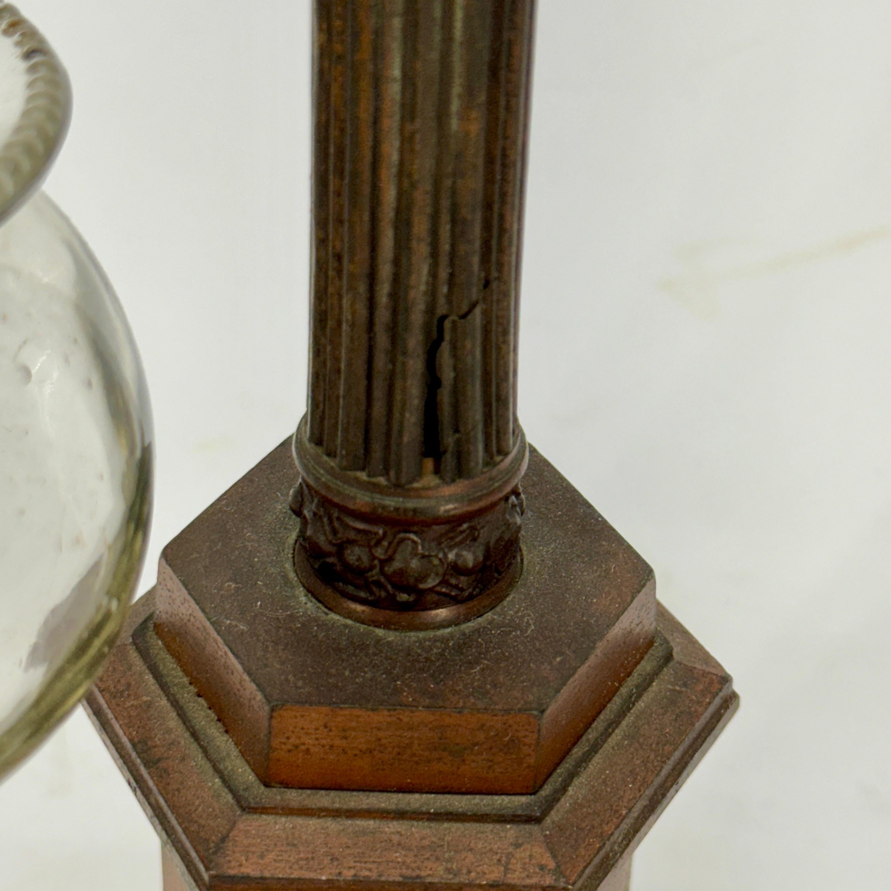 Late 19th Century Italian Grand Tour Bronze Street Lamp For Sale 6