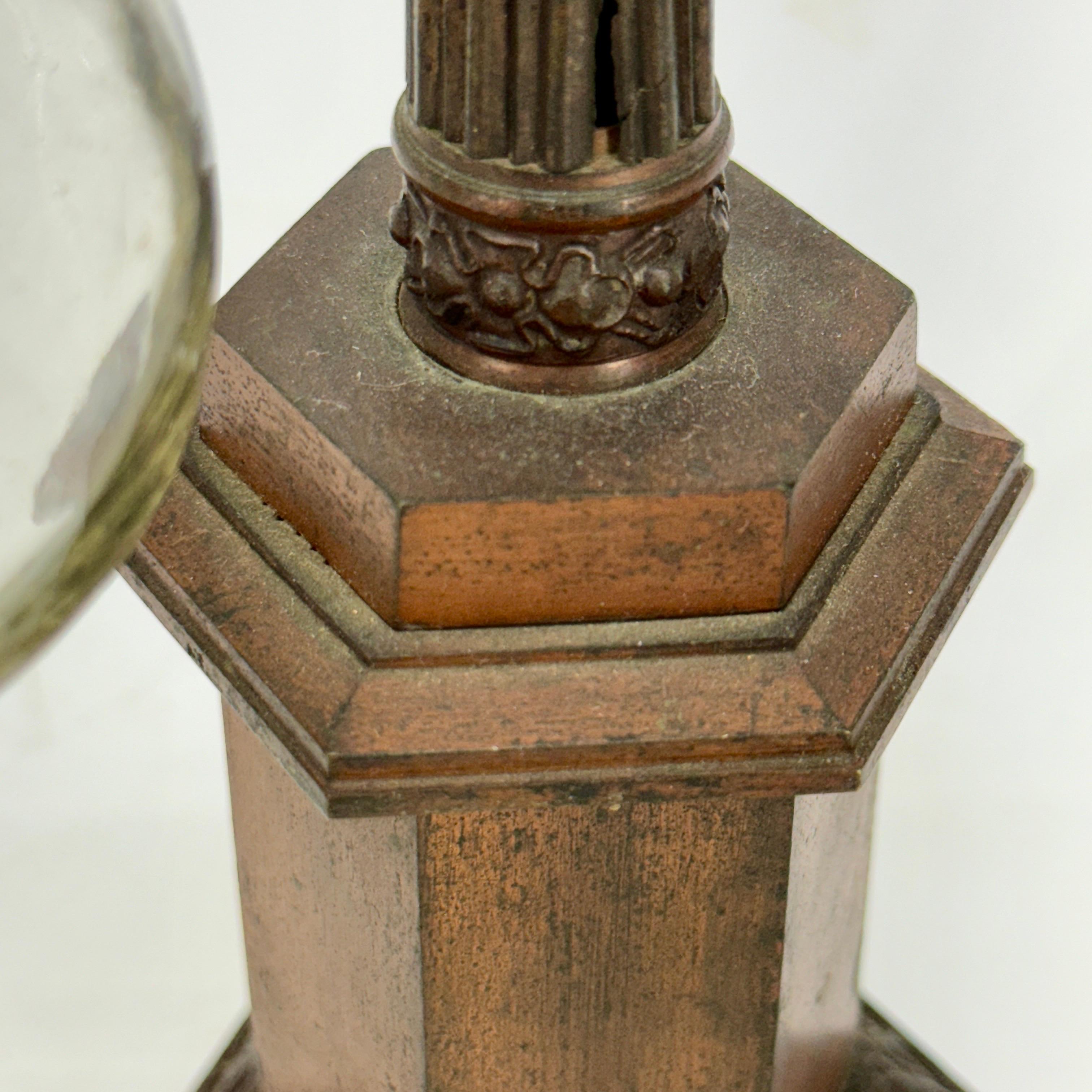 Late 19th Century Italian Grand Tour Bronze Street Lamp For Sale 8