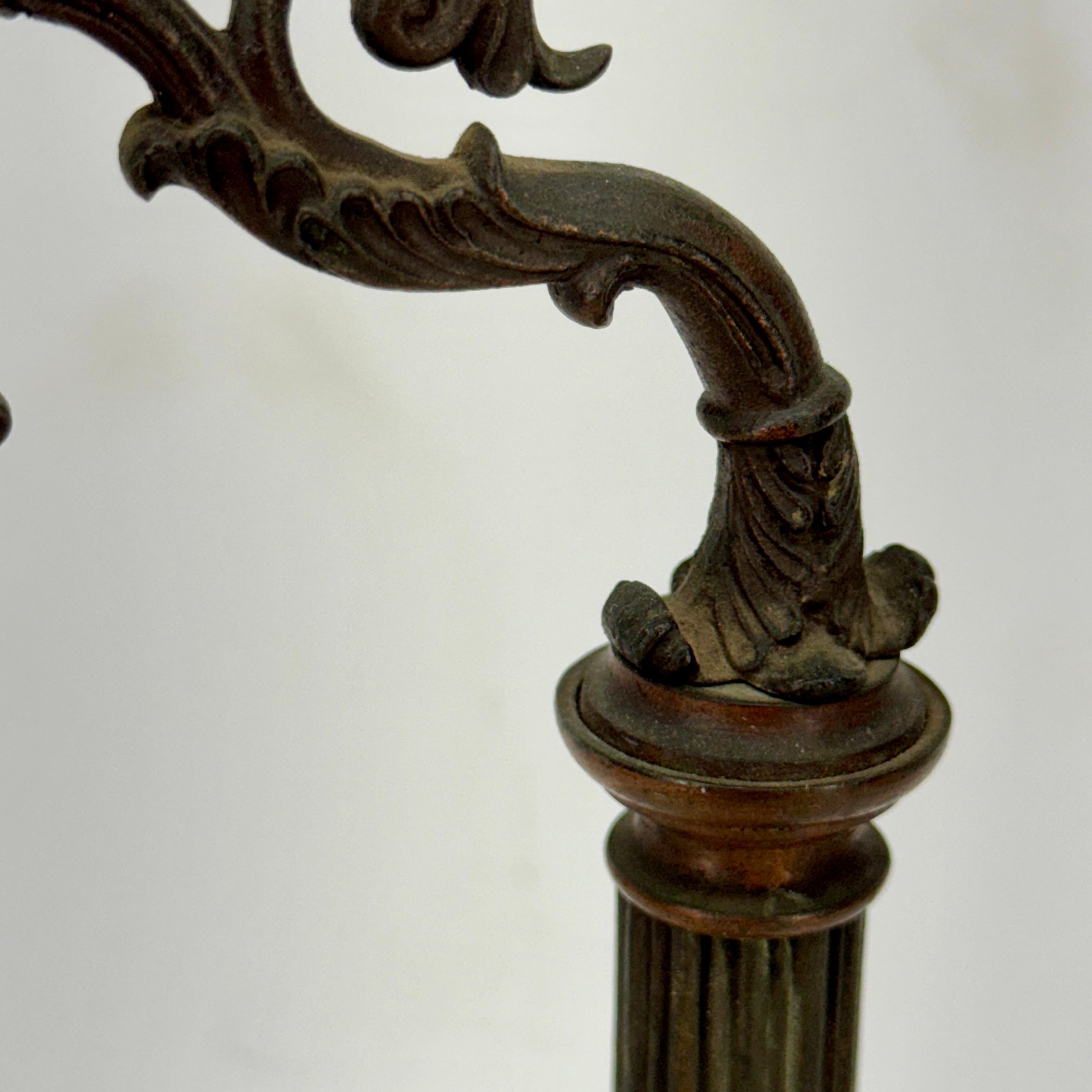 Late 19th Century Italian Grand Tour Bronze Street Lamp For Sale 9