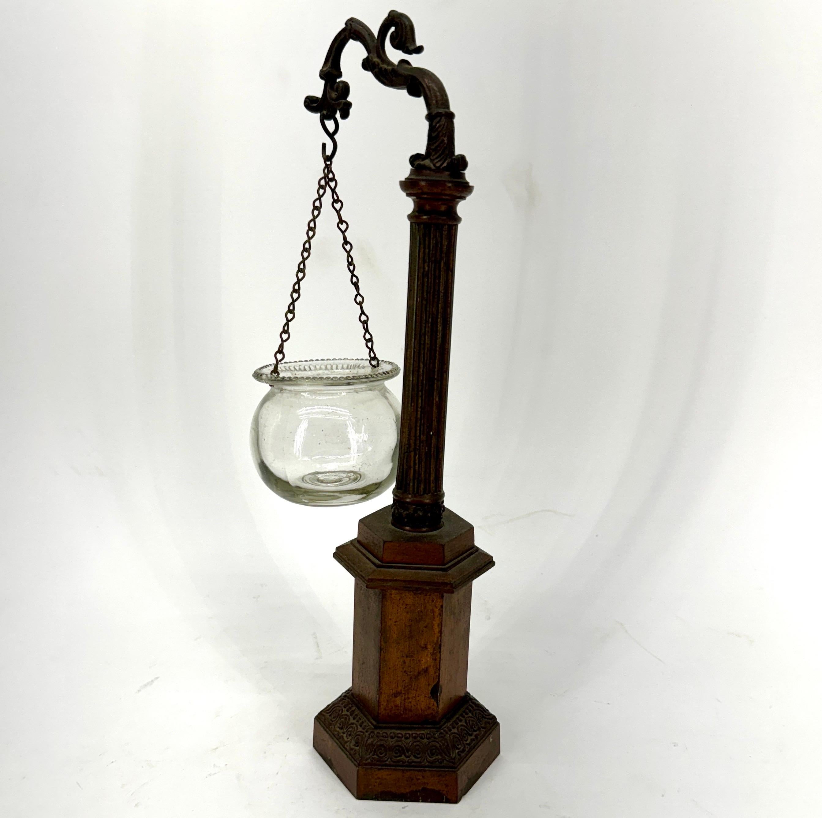 French Late 19th Century Italian Grand Tour Bronze Street Lamp For Sale