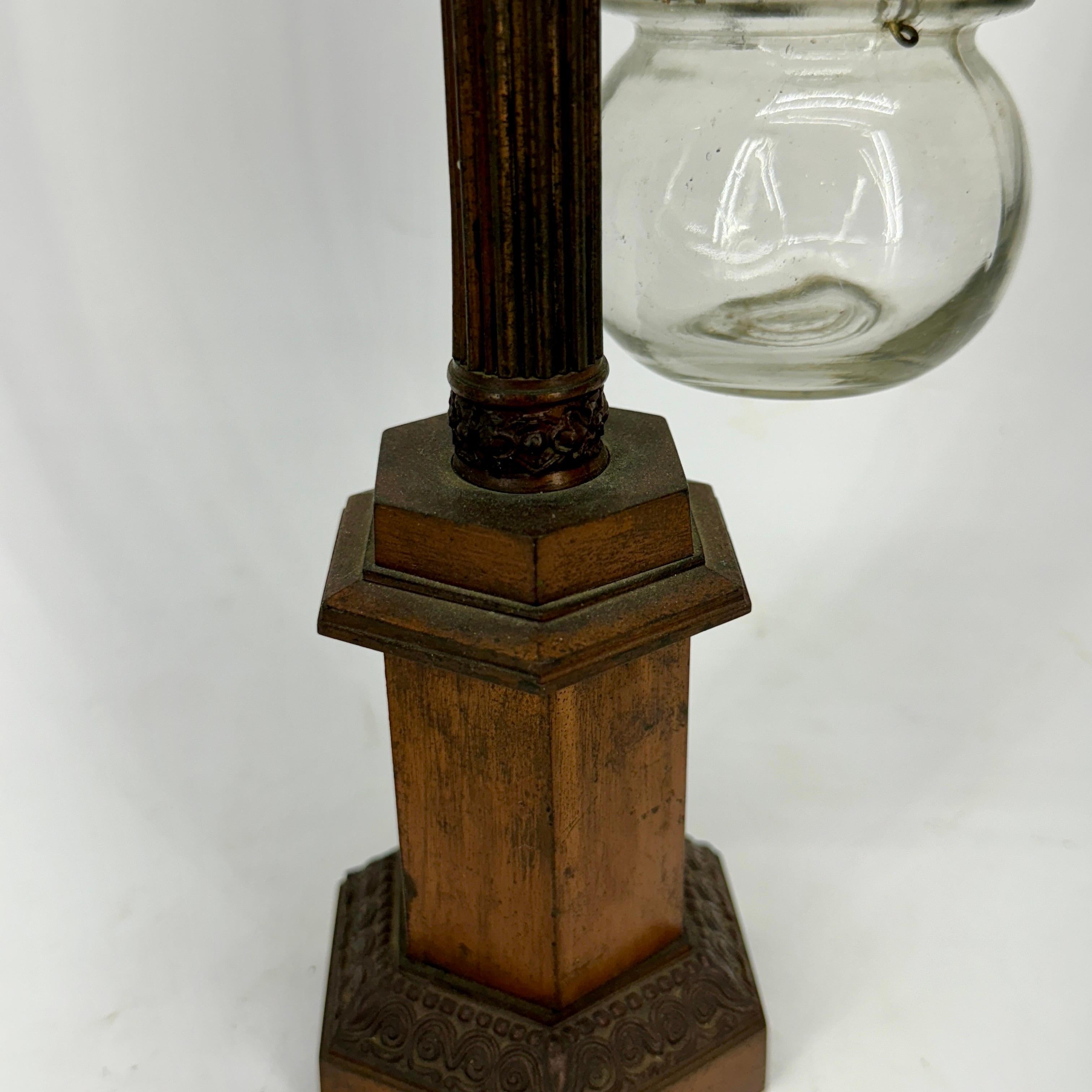 Late 19th Century Italian Grand Tour Bronze Street Lamp For Sale 2