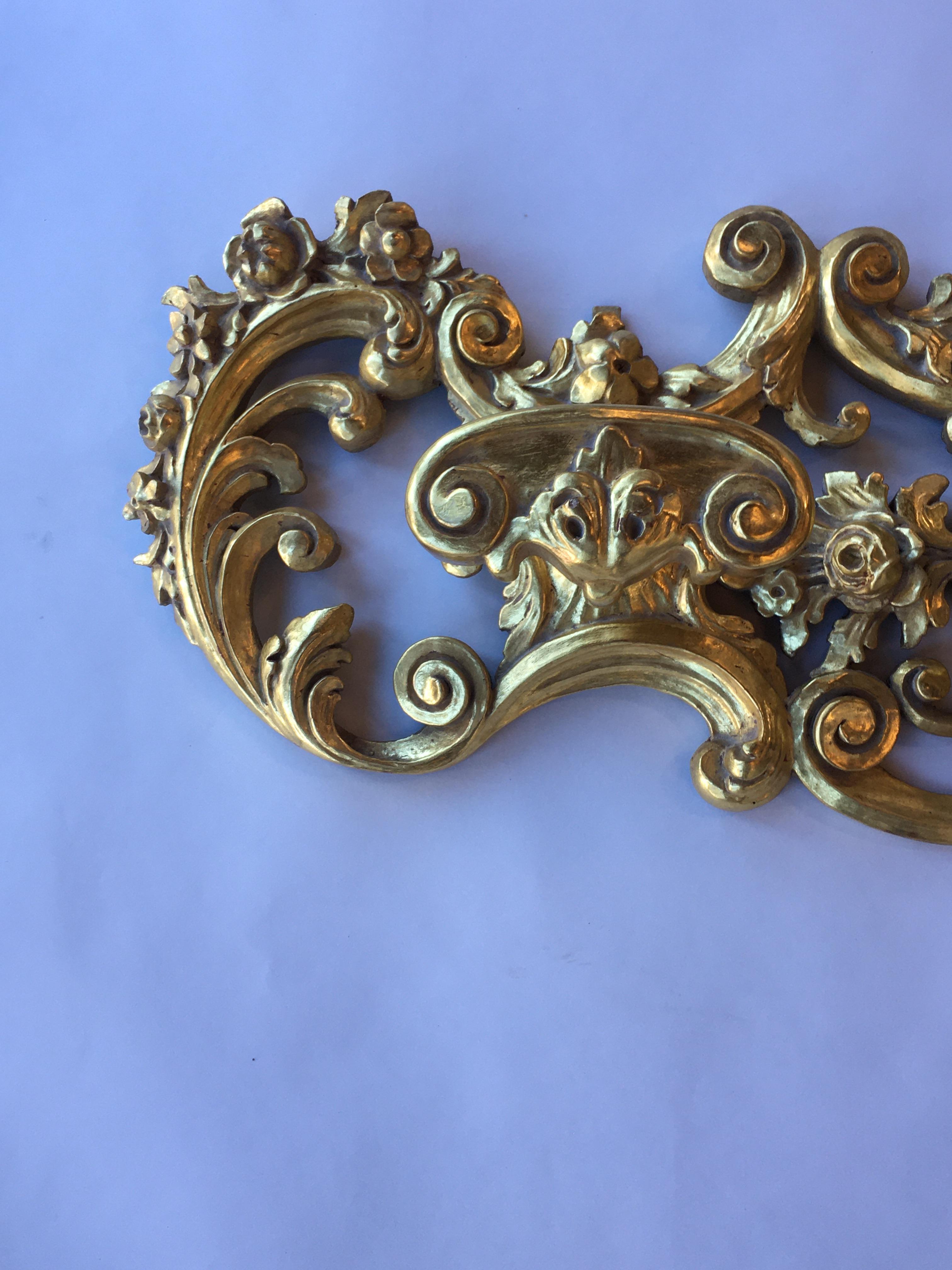 Other Late 19th Century Italian Hand Carved 22-Karat Gold Coat Hanger For Sale