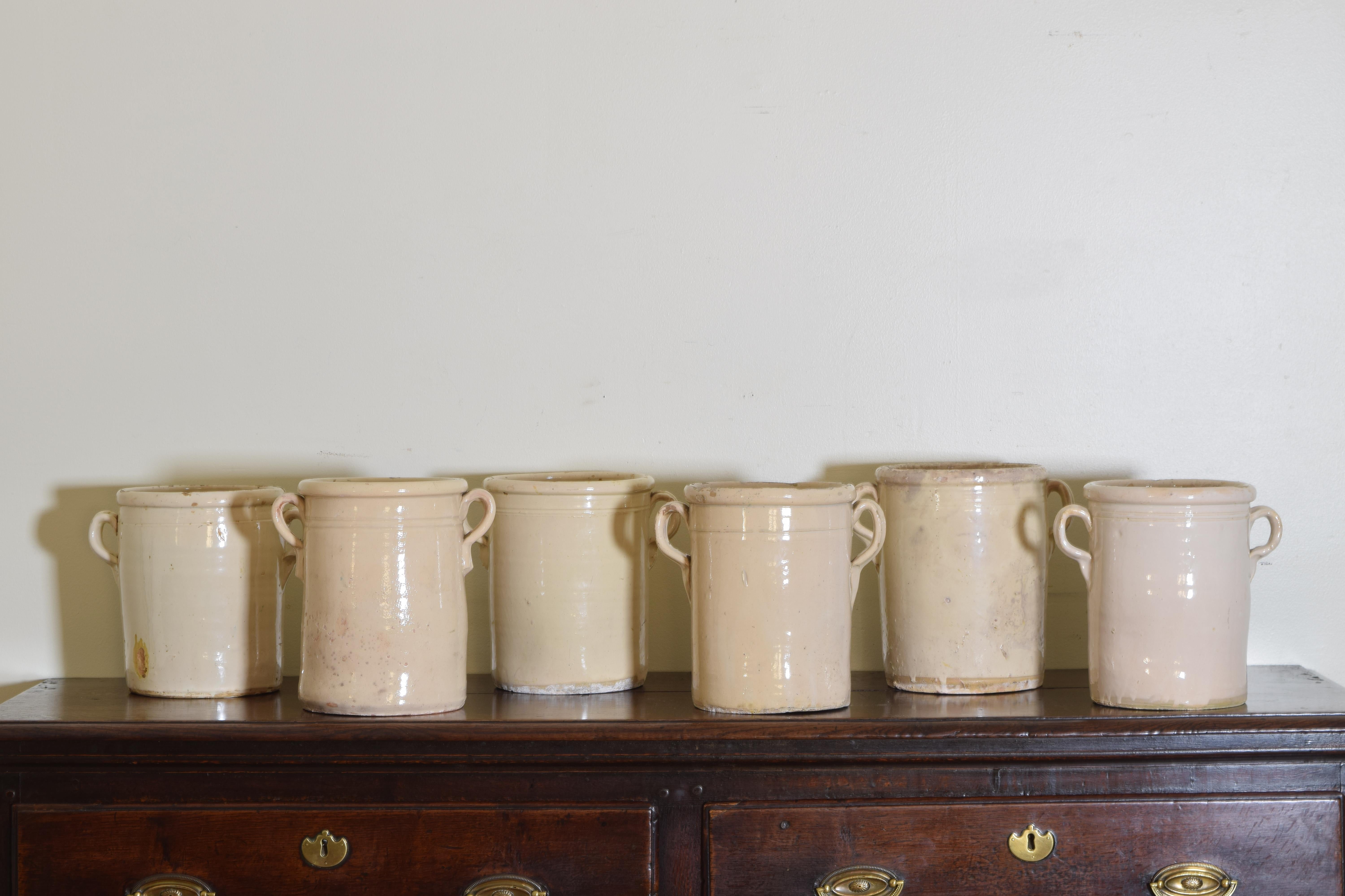 Late 19th Century Italian Handled Earthenware Jars (3 available) In Good Condition In Atlanta, GA