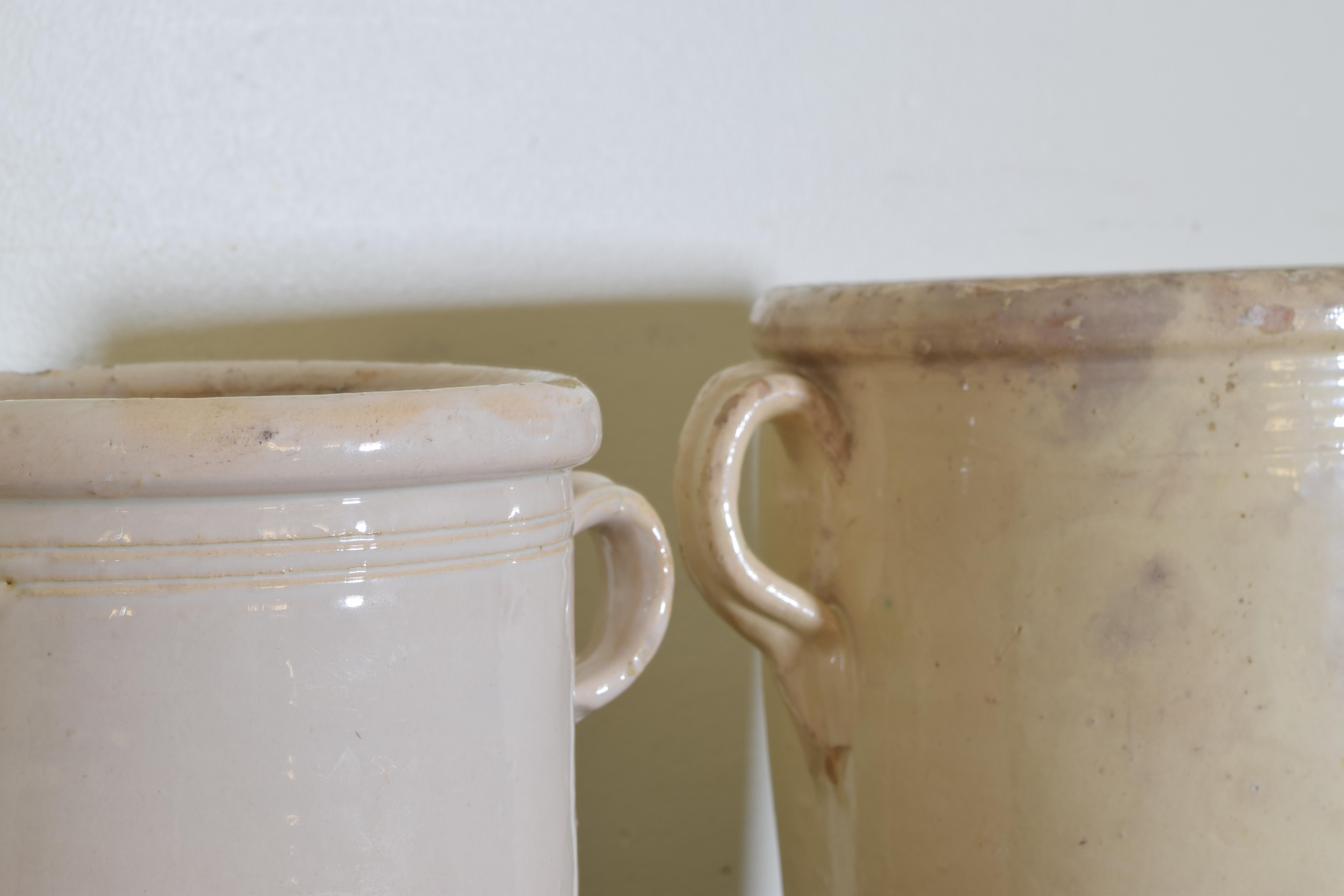 Late 19th Century Italian Handled Earthenware Jars (3 available) 2