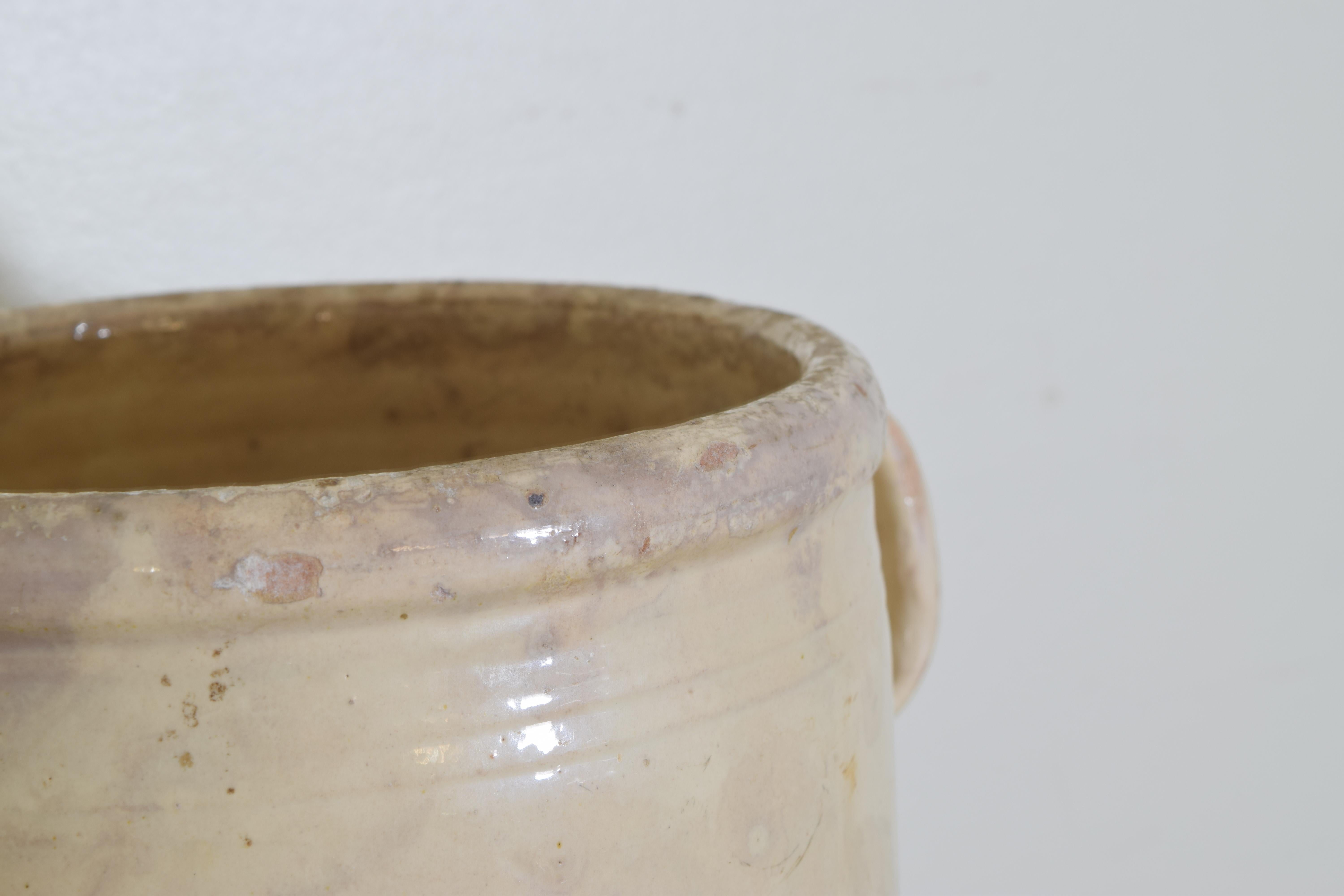 Late 19th Century Italian Handled Earthenware Jars (3 available) 3