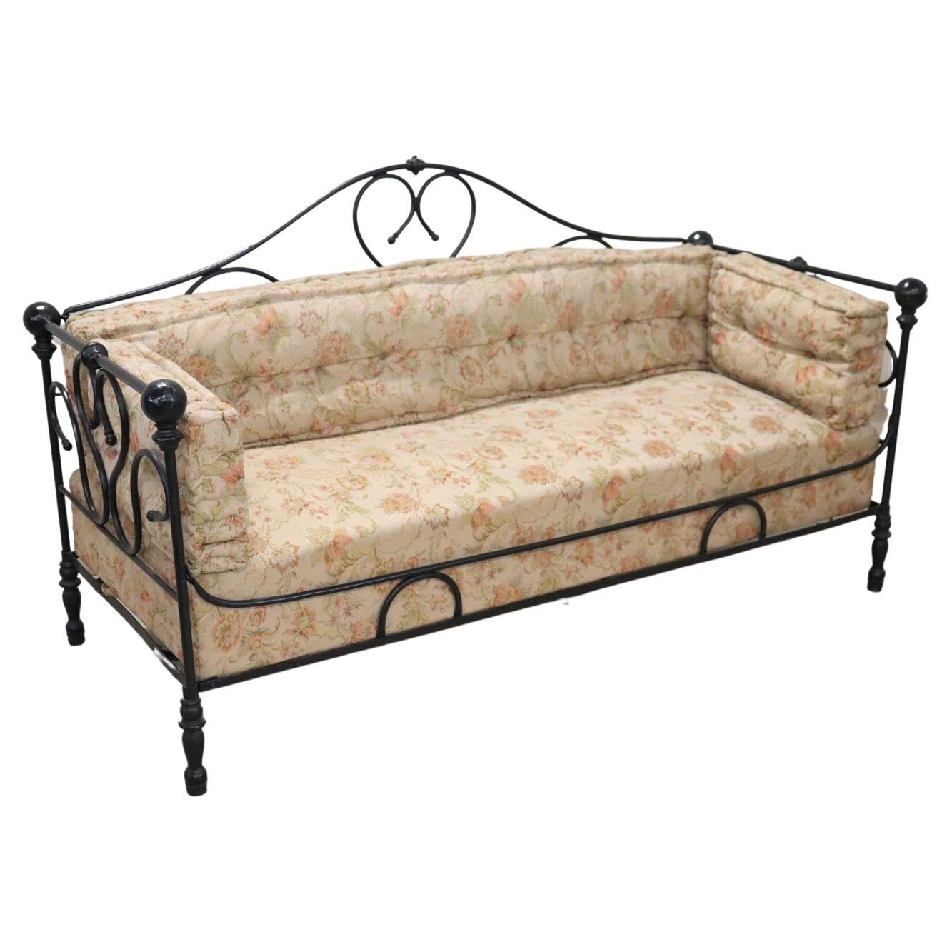 Late 19th Century Italian Iron Antique Large Settee