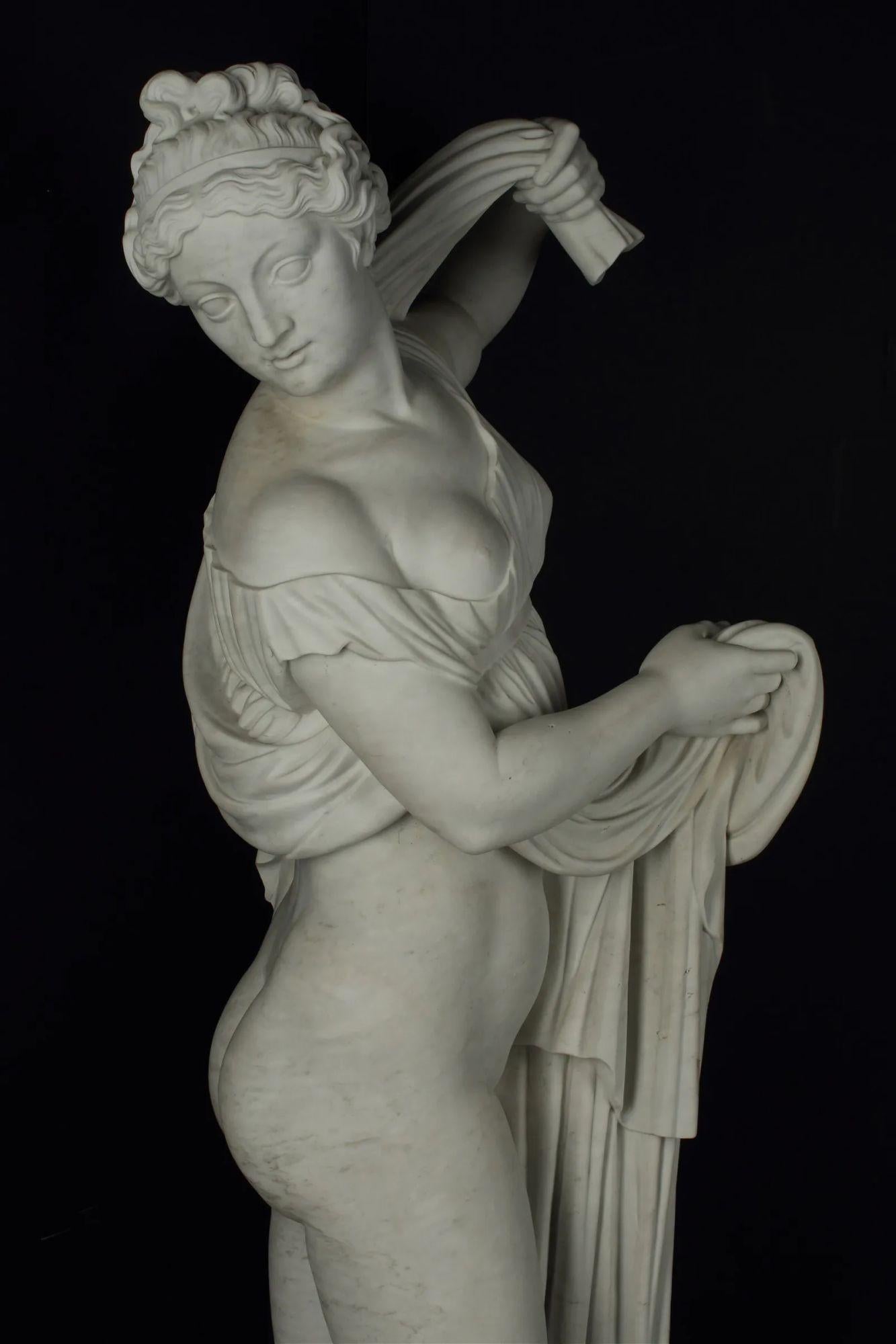Late 19th Century Italian Life-Size Marble Sculpture In Good Condition For Sale In Los Angeles, CA