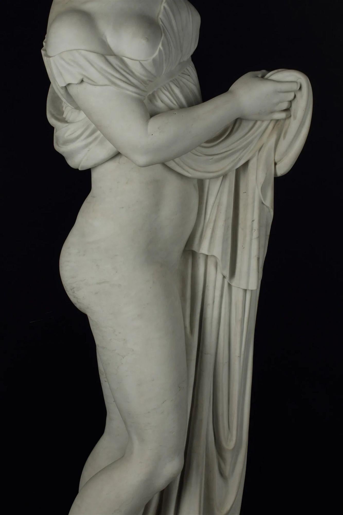 Late 19th Century Italian Life-Size Marble Sculpture For Sale 1