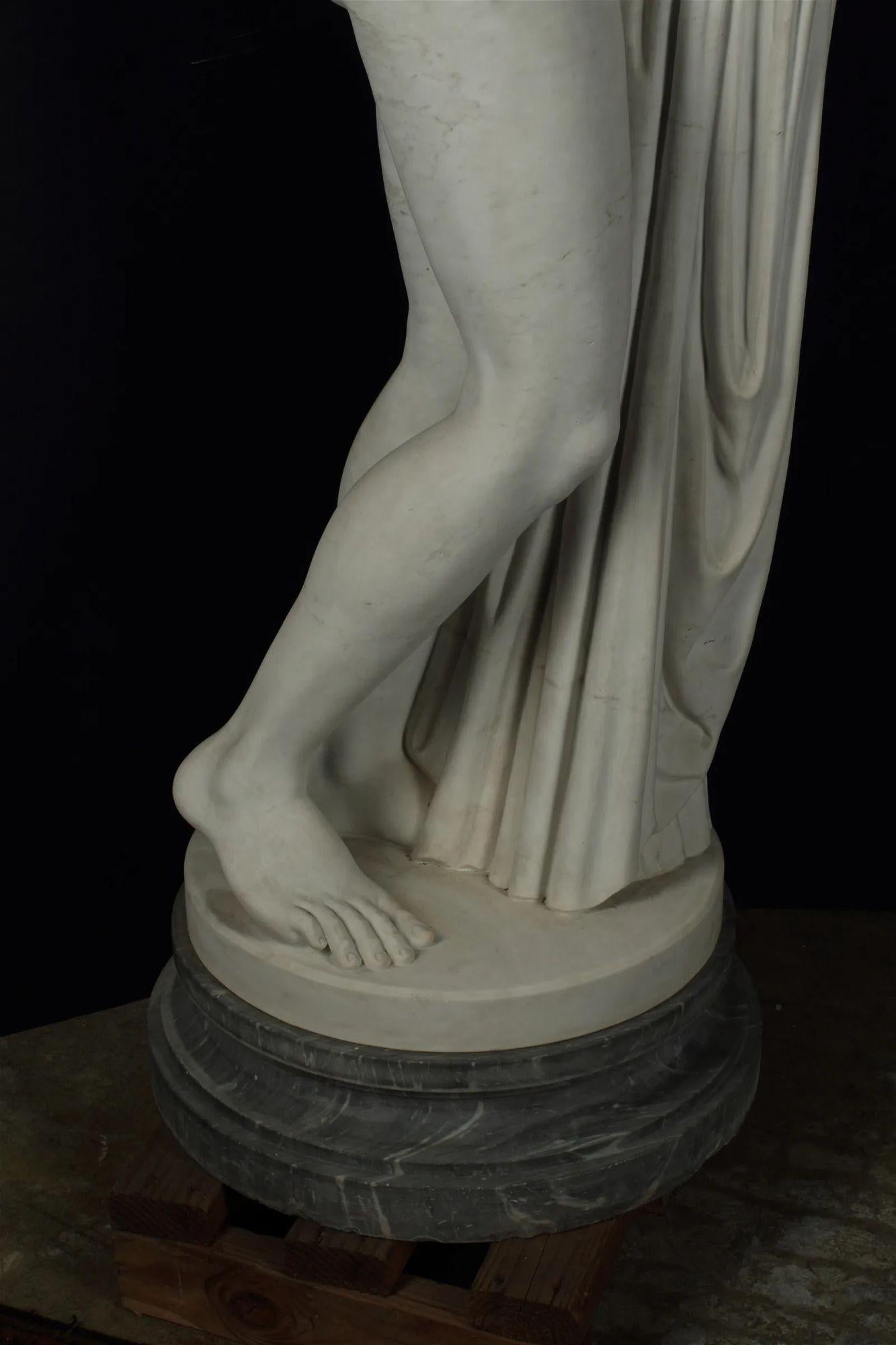 Late 19th Century Italian Life-Size Marble Sculpture For Sale 3